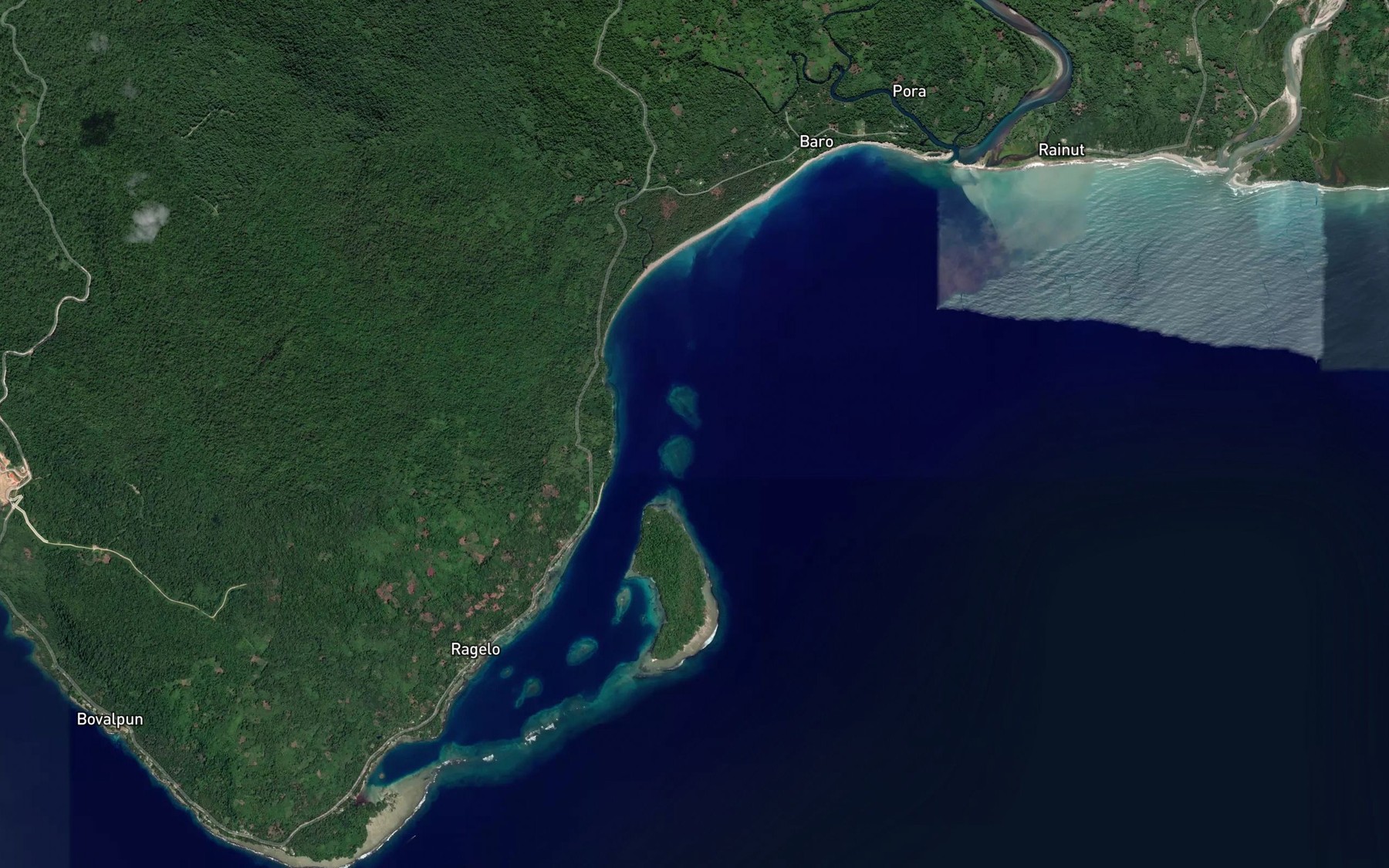 Satellite map of the Lolongon Creek