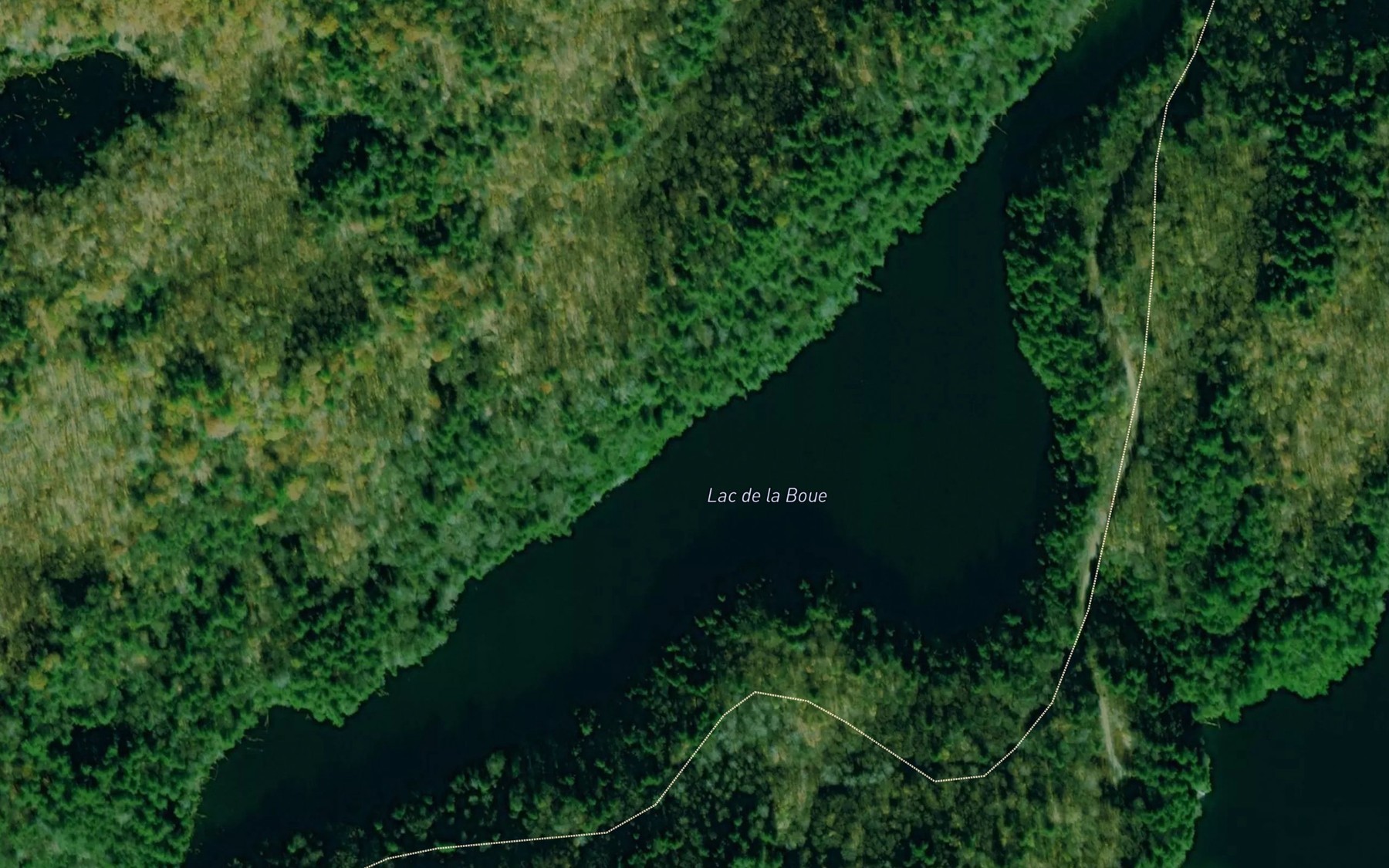 Satellite map of the Lac de la Boue