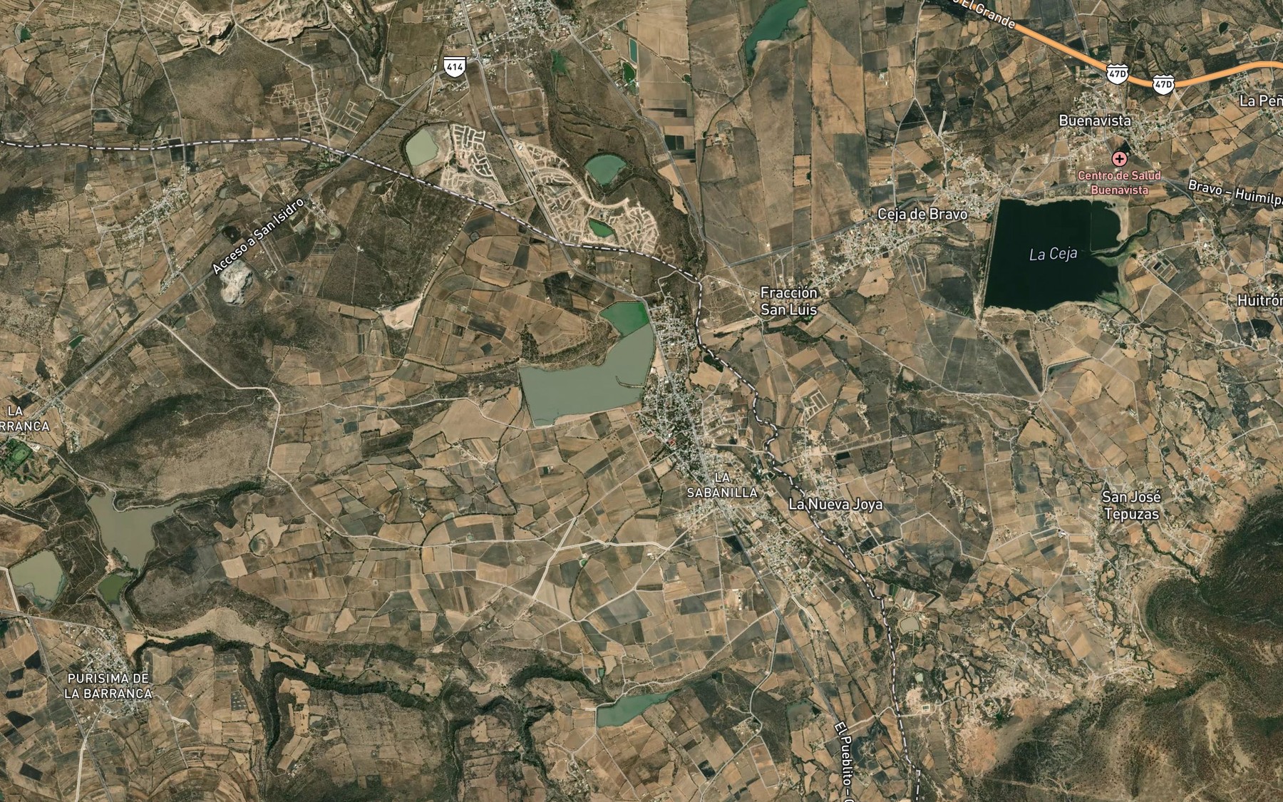 Satellite map of the Rio el Arenal
