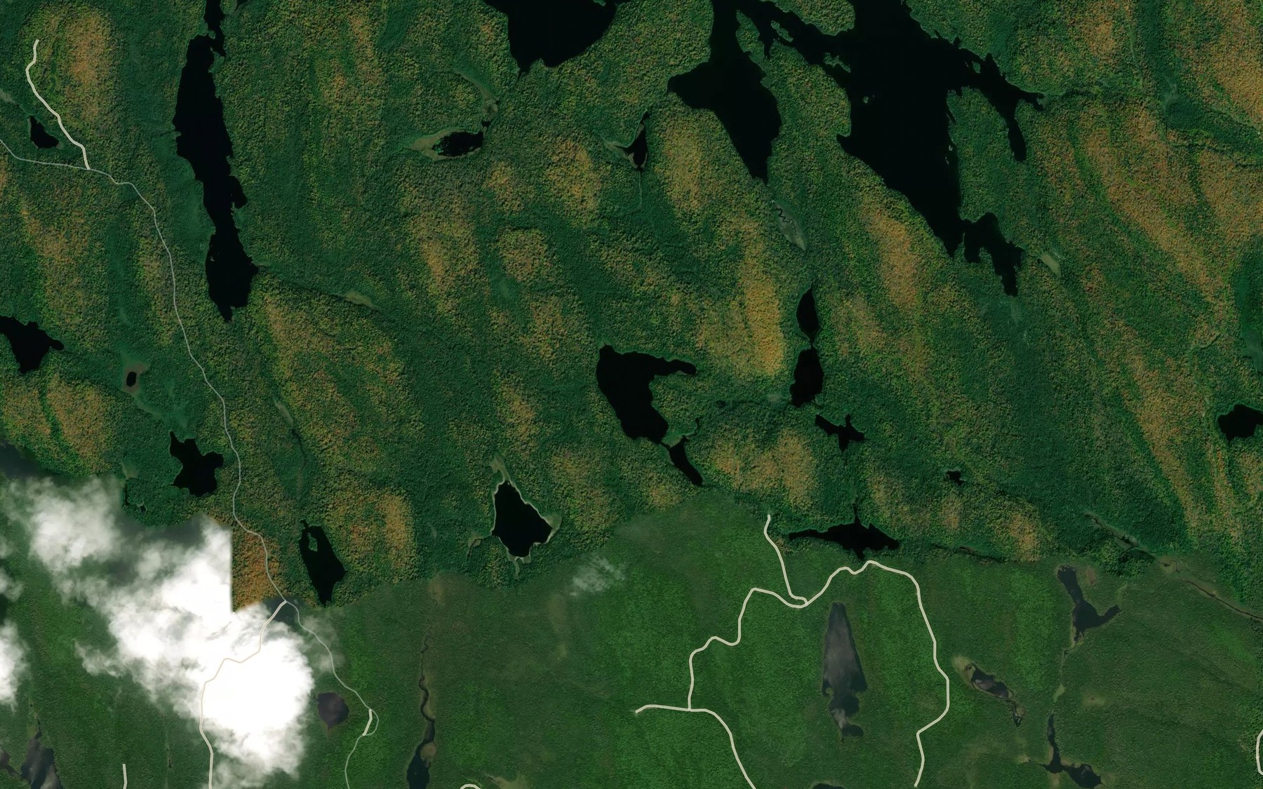 Satellite map of the Lac Claire
