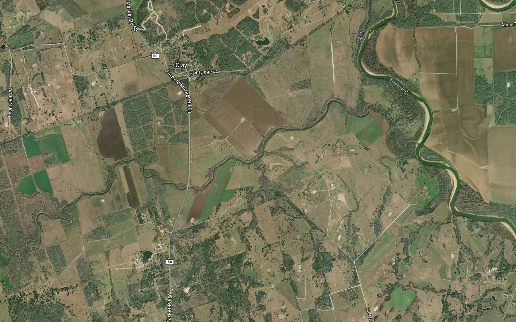 Satellite map of the Hale Branch