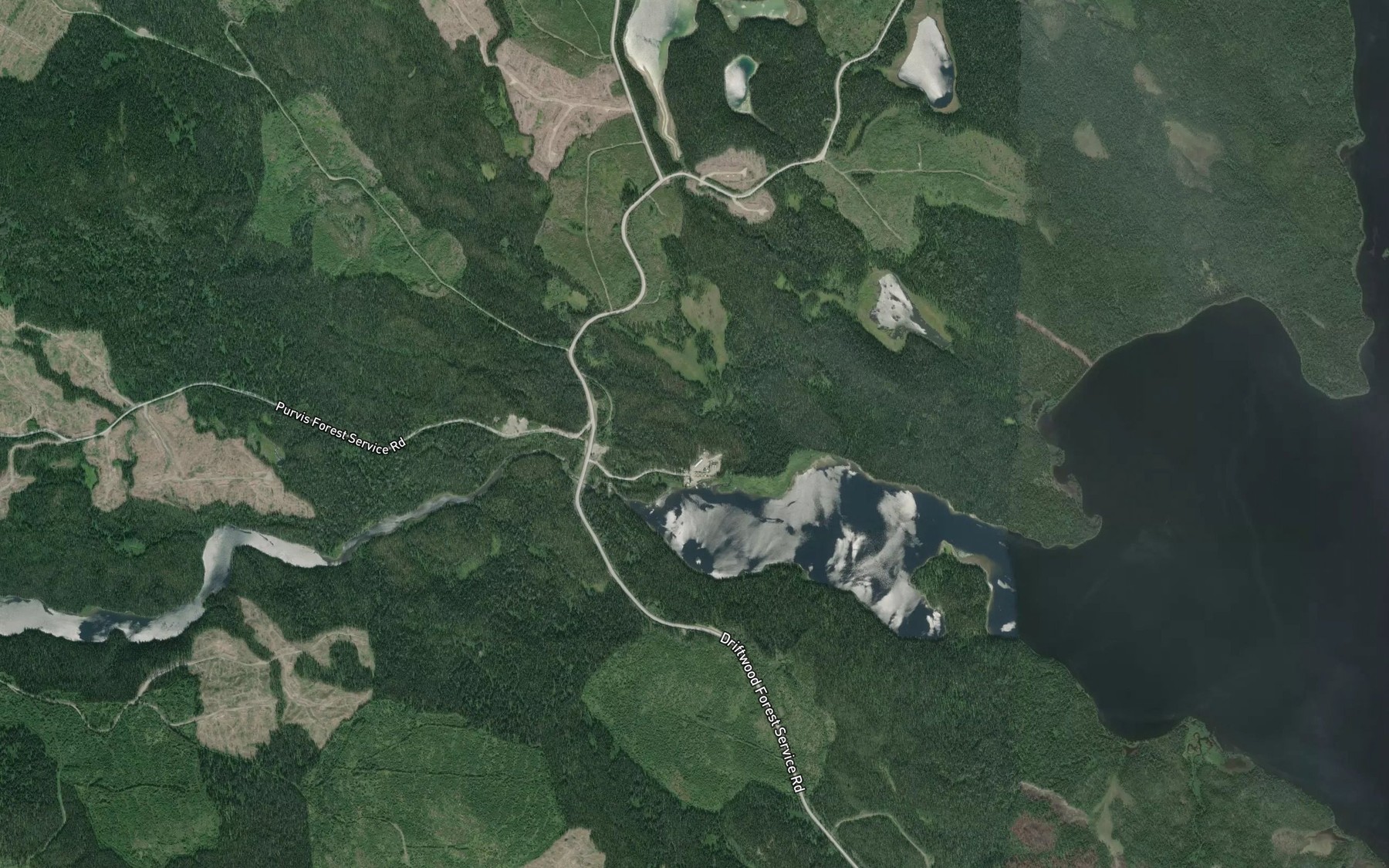 Satellite map of the Fish Creek