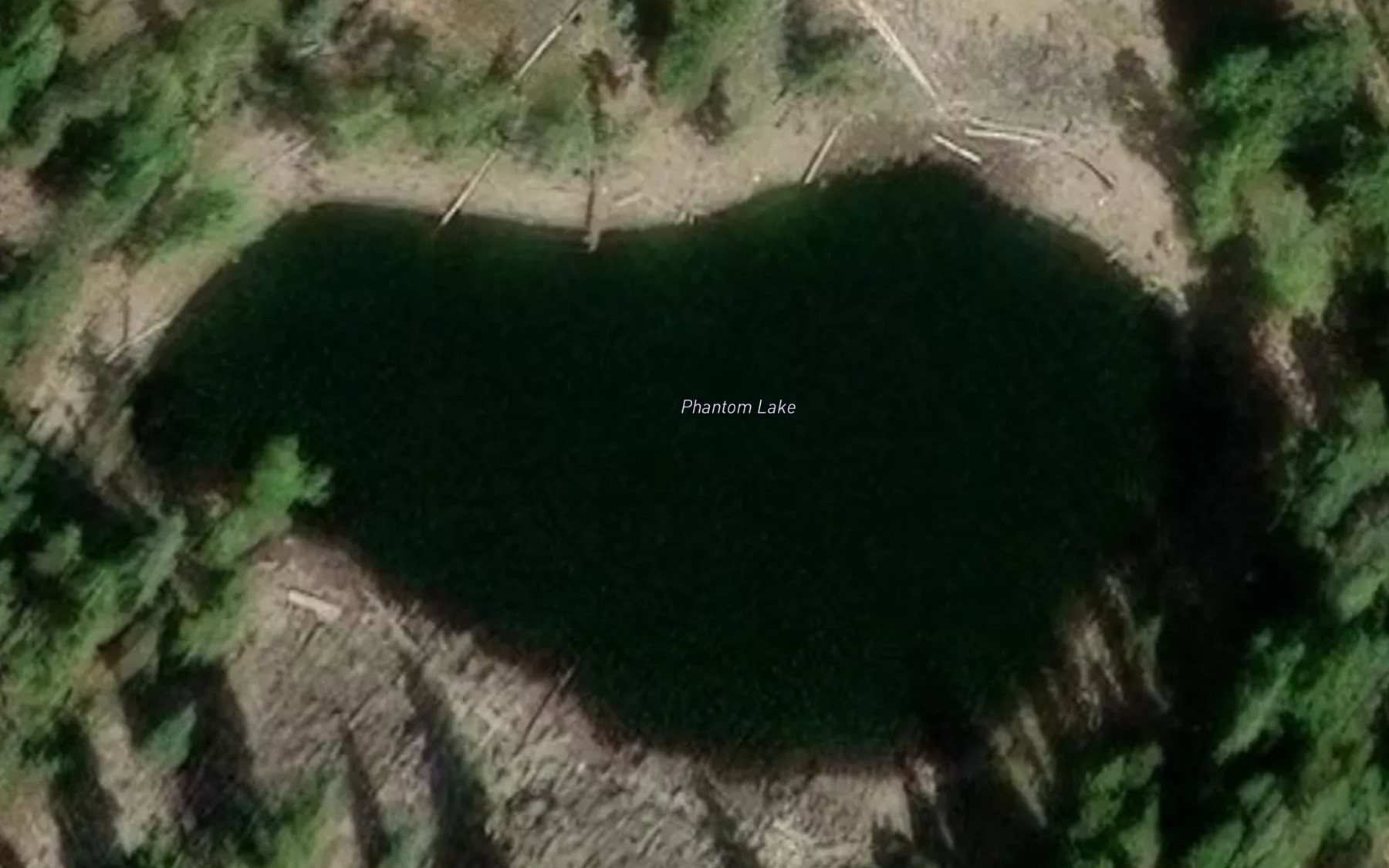 Satellite map of the Phantom Lake