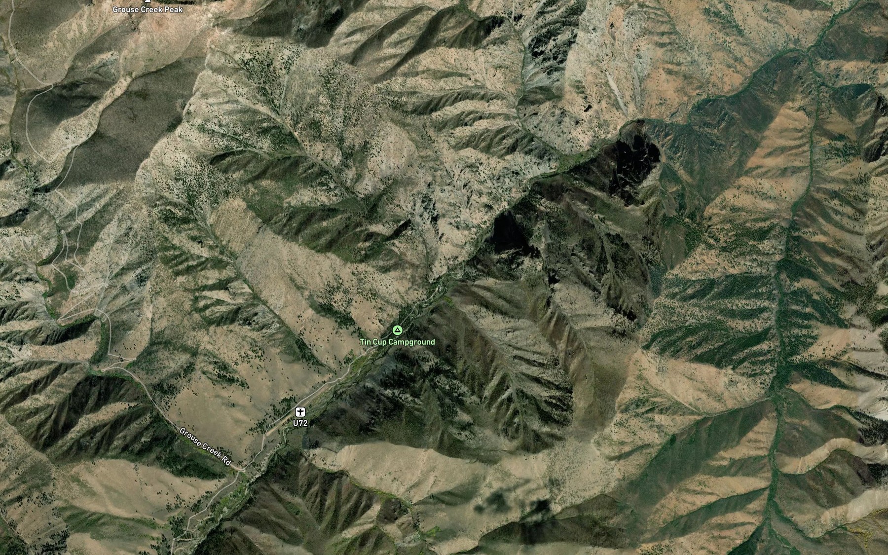 Satellite map of the Phillips Creek
