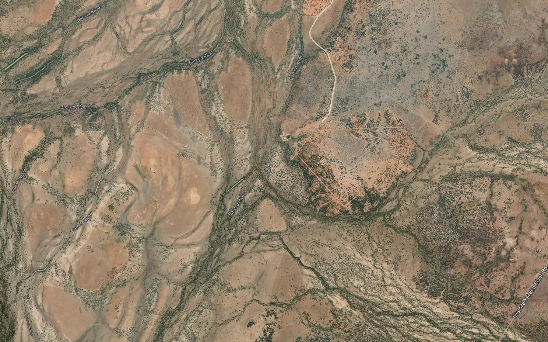Satellite map of the Sheepyard Creek