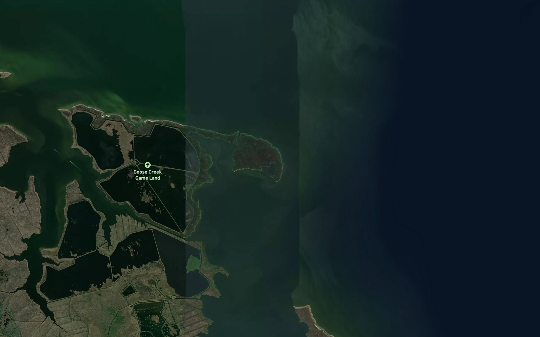 Satellite map of the Lighthouse Creek