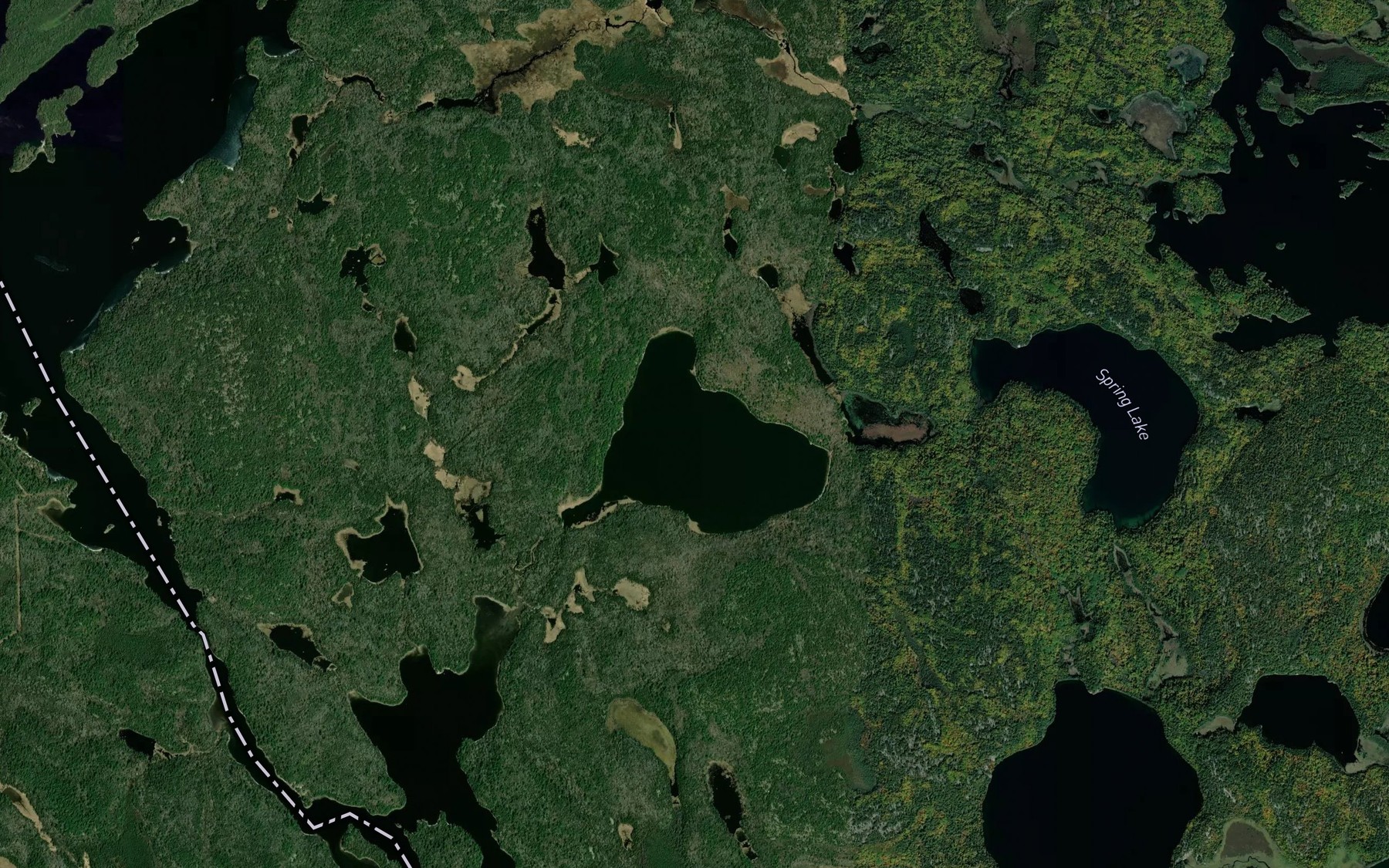 Satellite map of the Mudturtle Lake