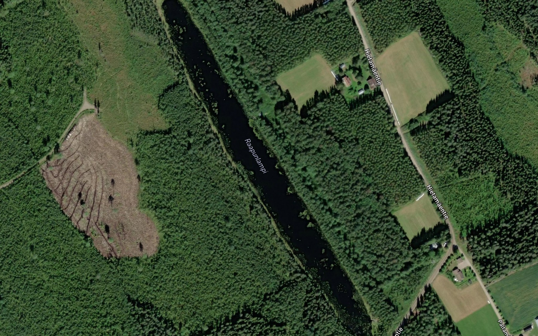 Satellite map of the Raapunlampi