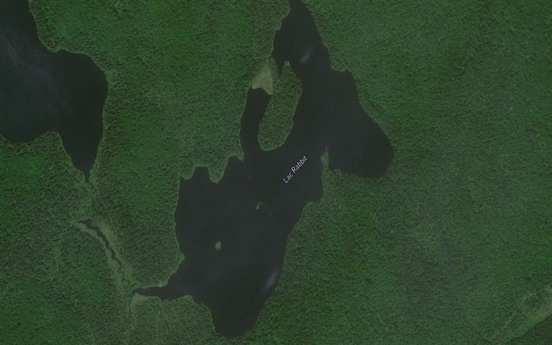 Satellite map of the Lac Rabbit