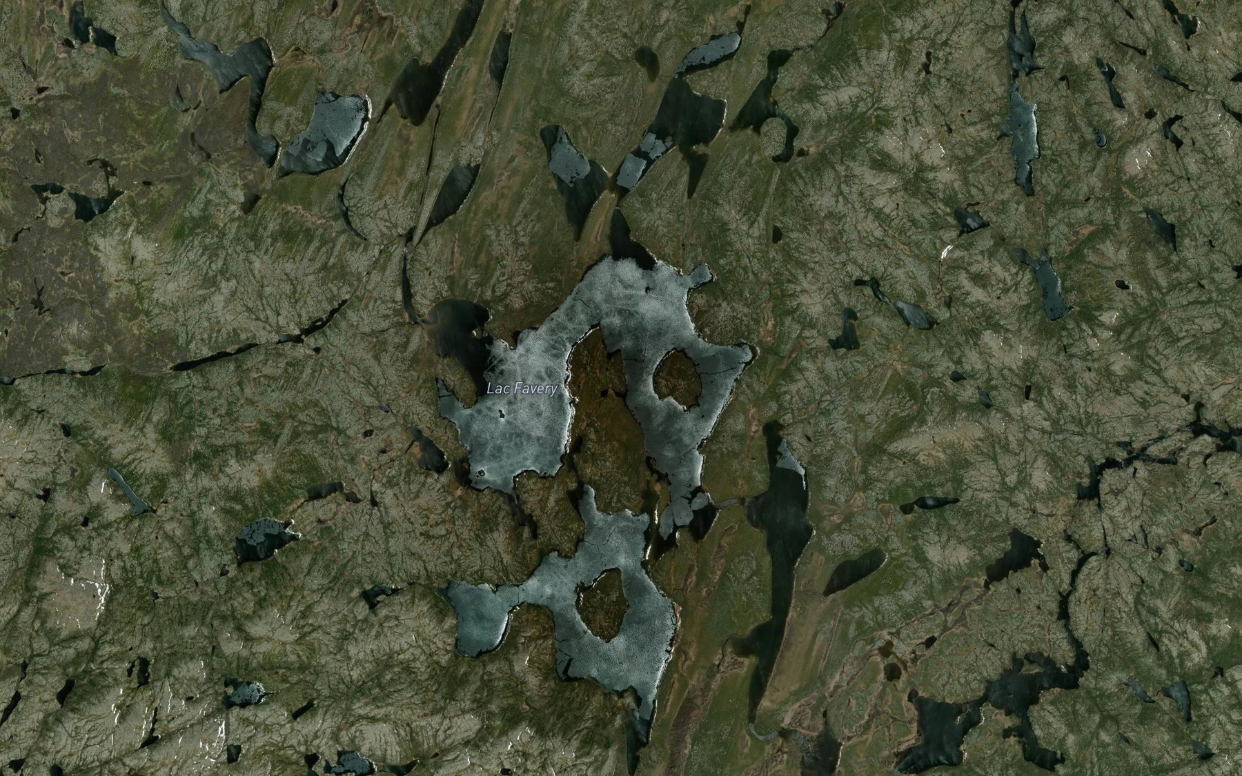 Satellite map of the Lac Favery