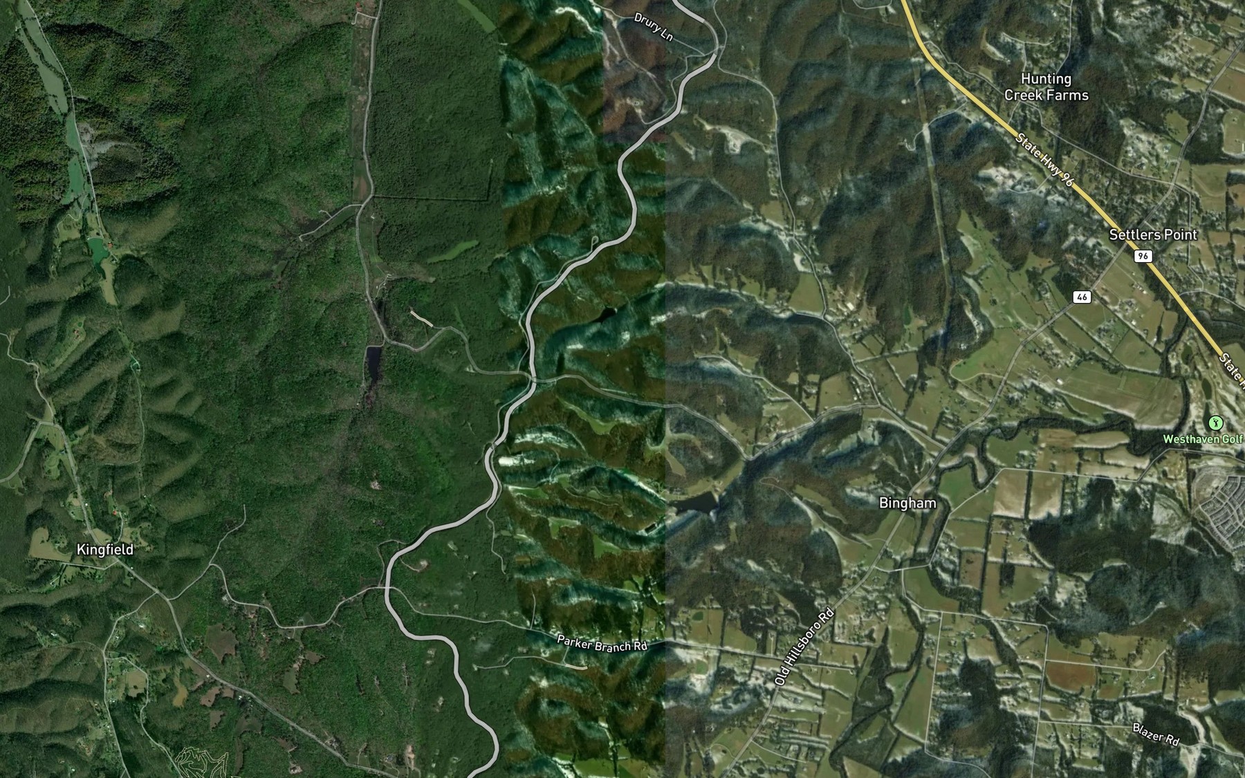 Satellite map of the Stillhouse Spring
