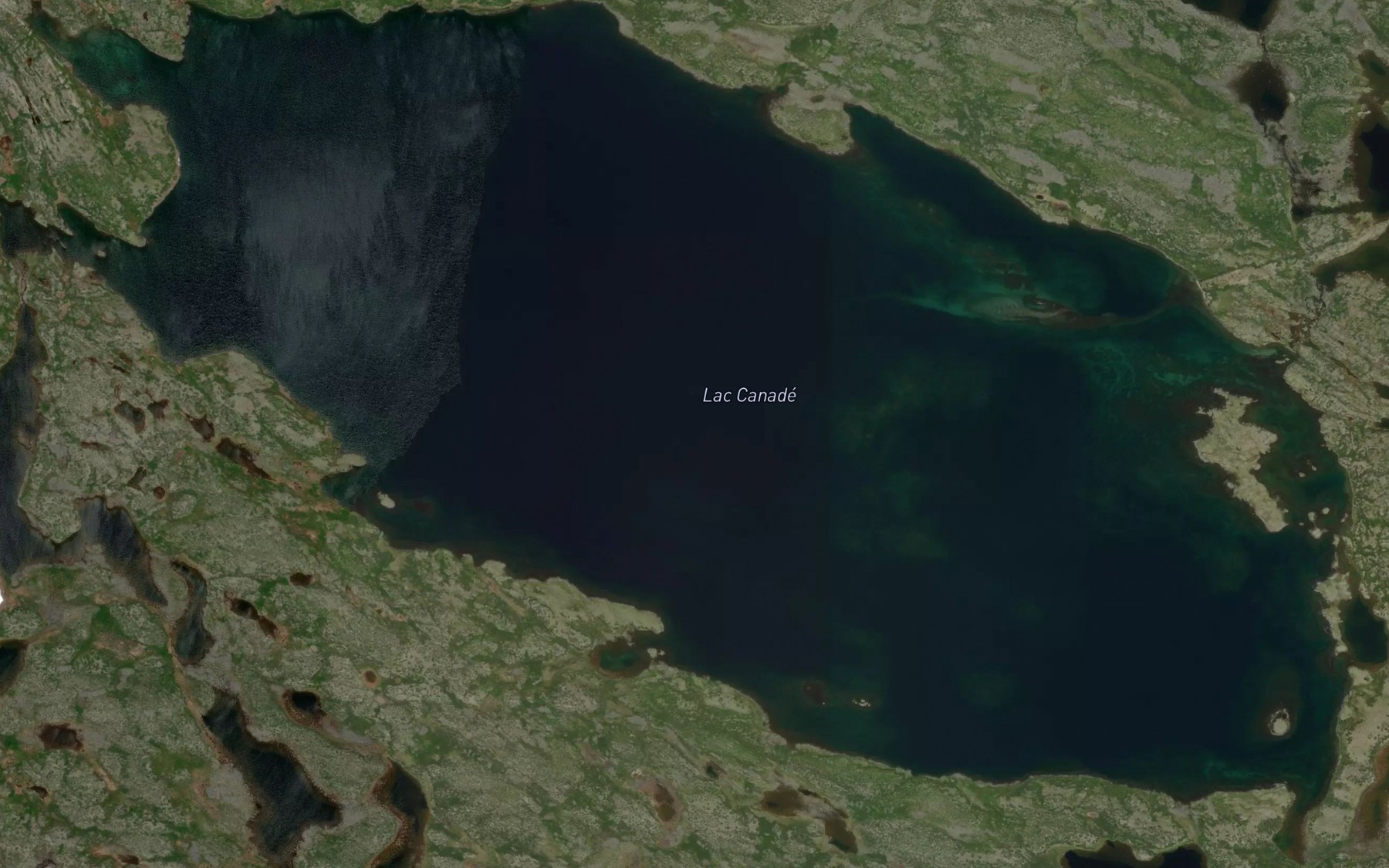 Satellite map of the Lac Canade