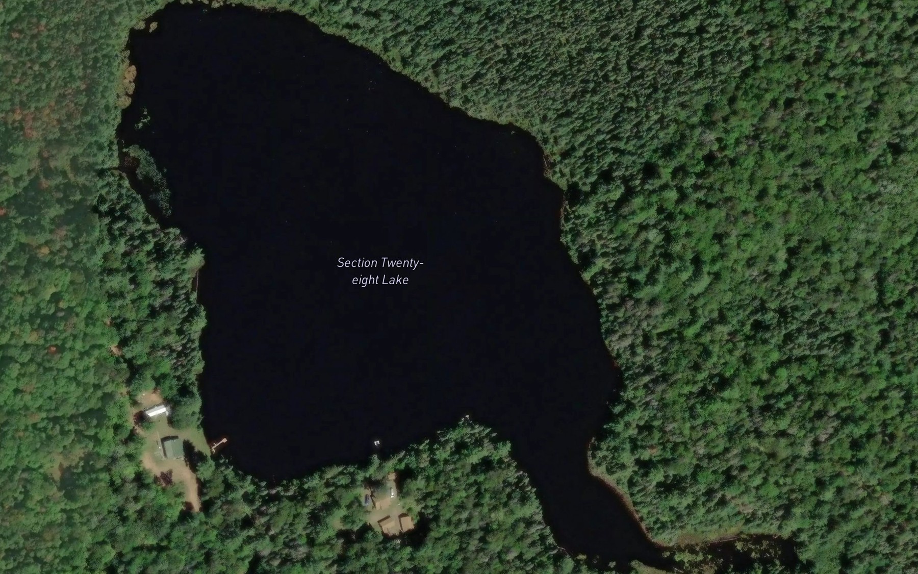 Satellite map of the Section Twenty-eight Lake