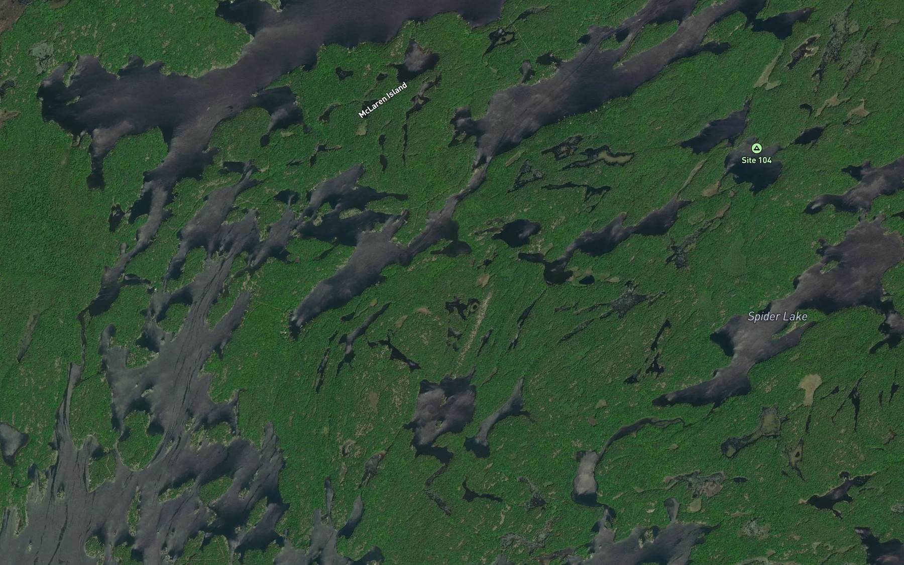 Satellite map of the Seven Mile Narrows