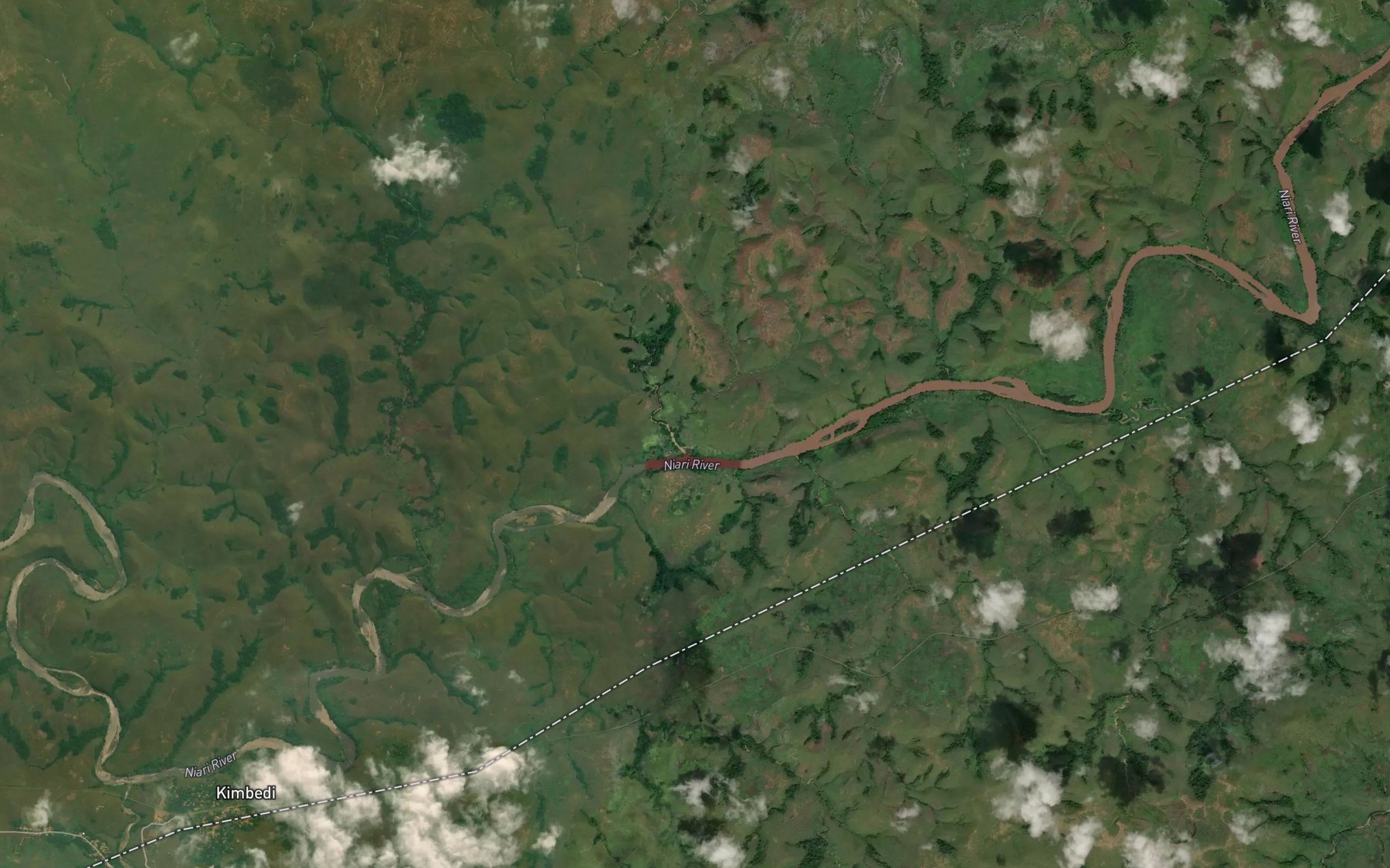 Satellite map of the Milombo