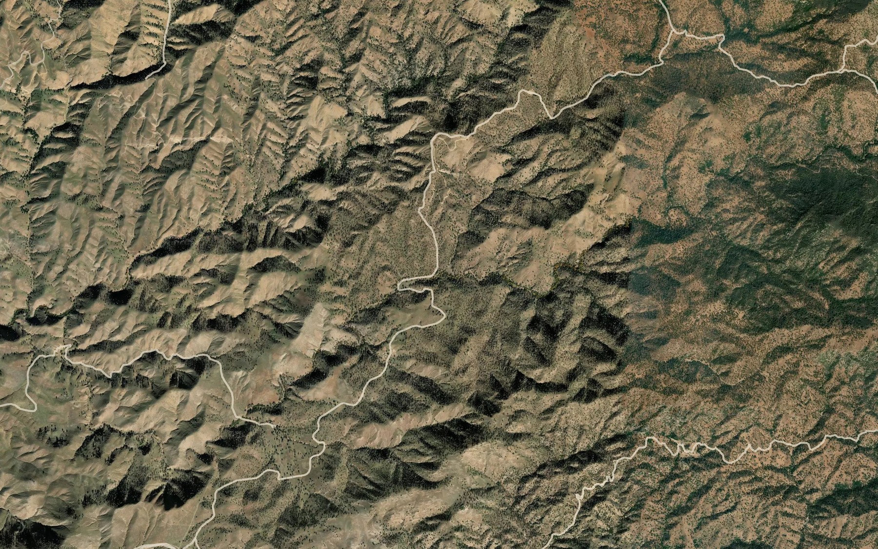 Satellite map of the Rattlesnake Creek
