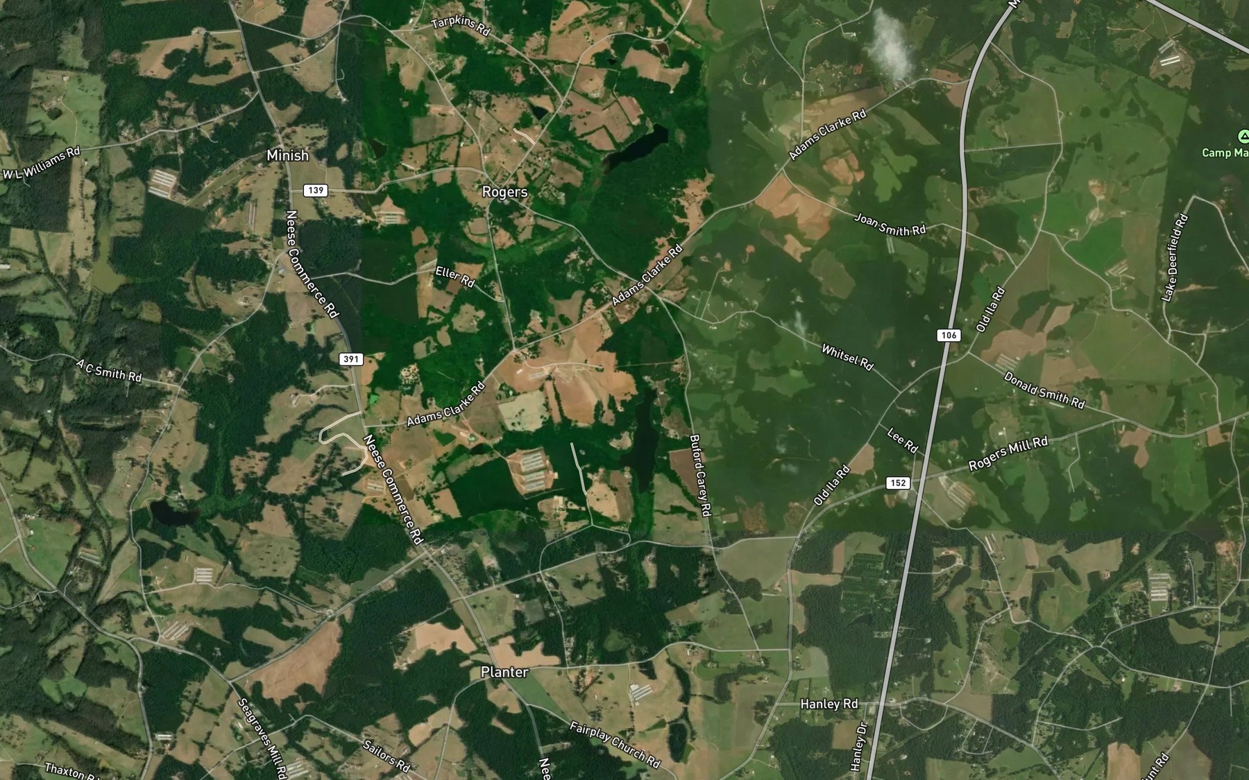 Satellite map of the Reservoir Four