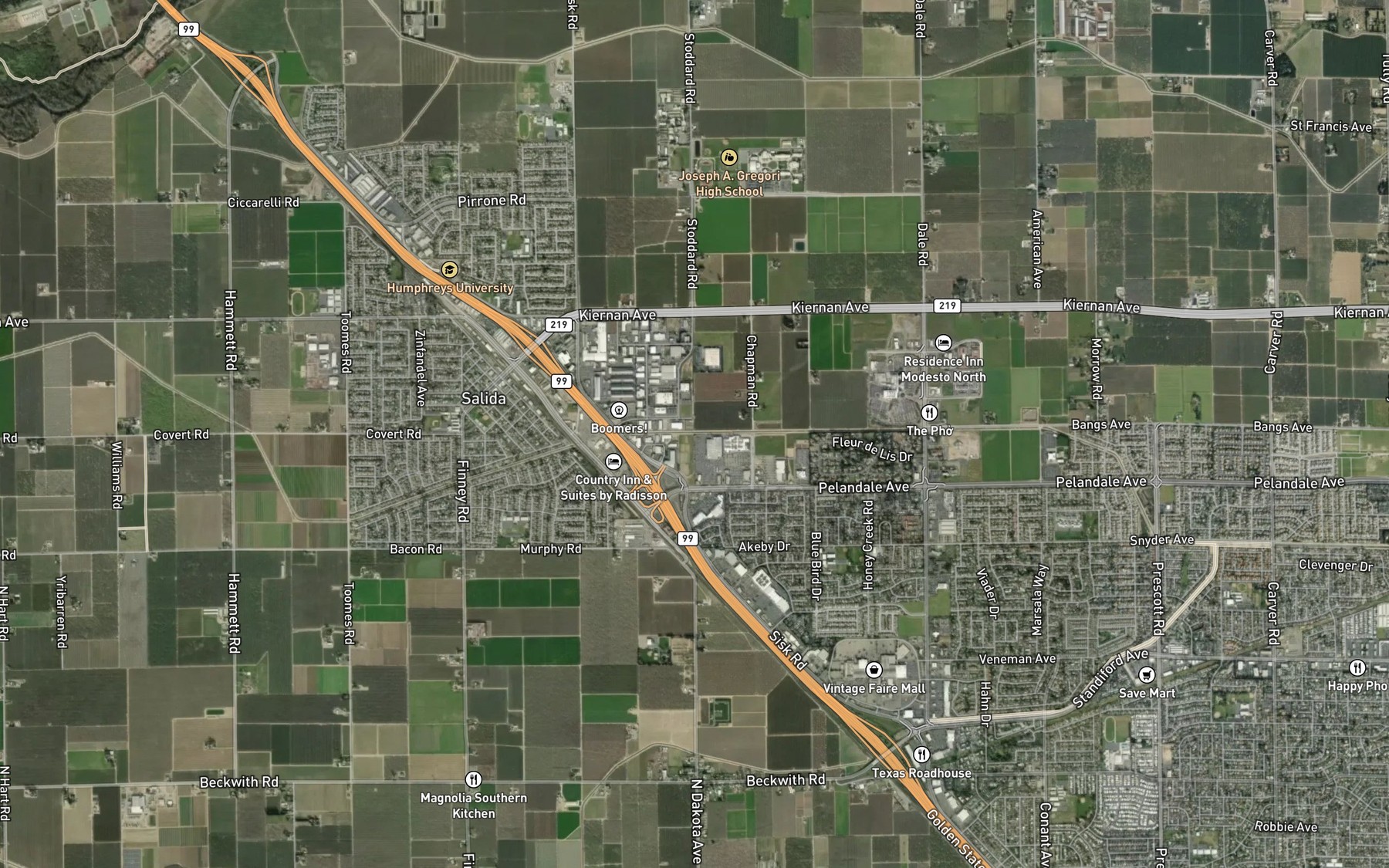 Satellite map of the Lateral Number Six