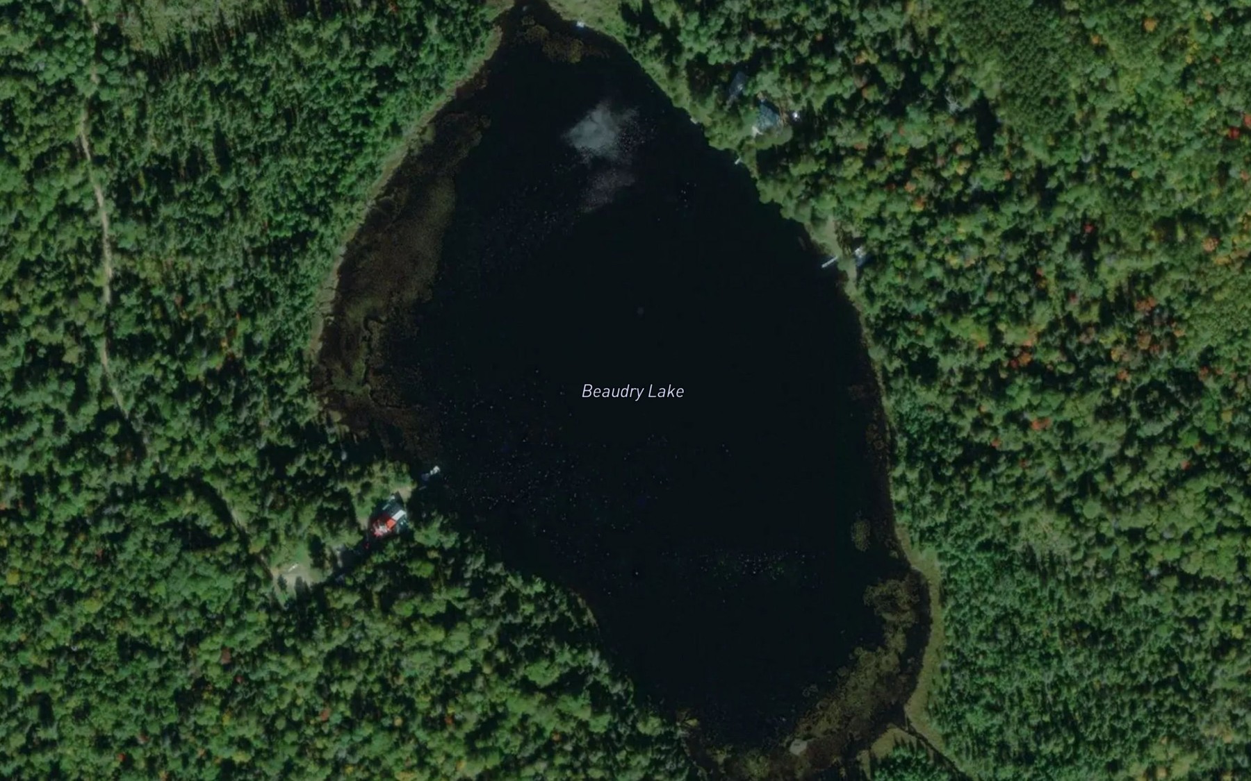 Satellite map of the Beaudry Lake