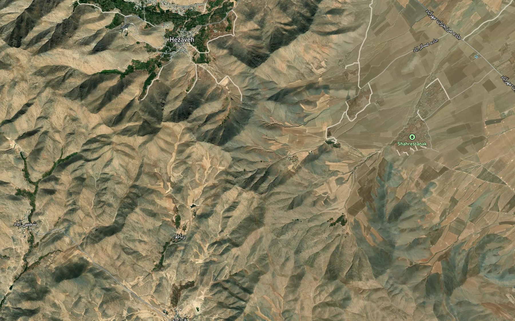 Satellite map of the Cheshmeh-ye Darreh-ye Morad Qoli