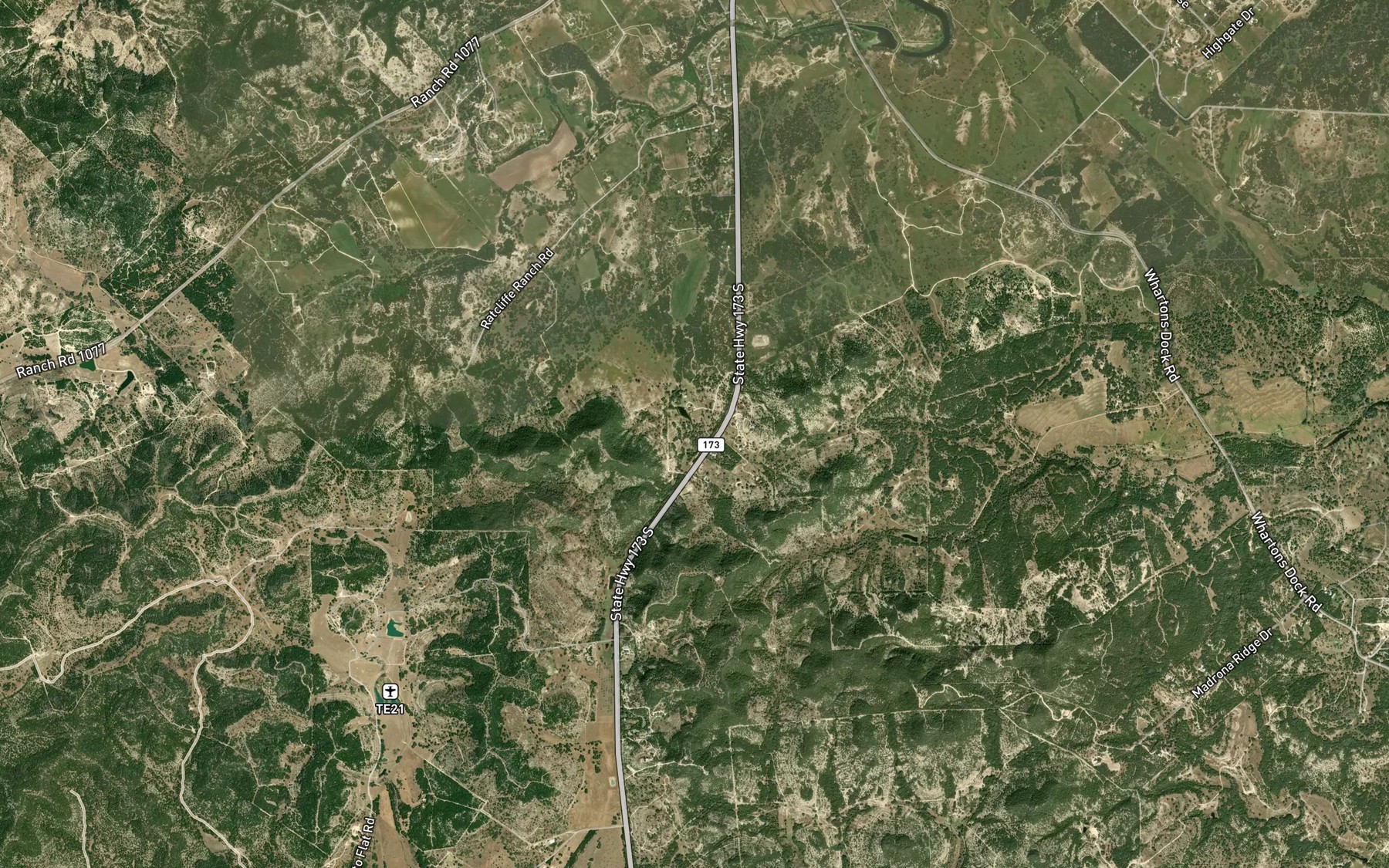 Satellite map of the Mansfield Spring