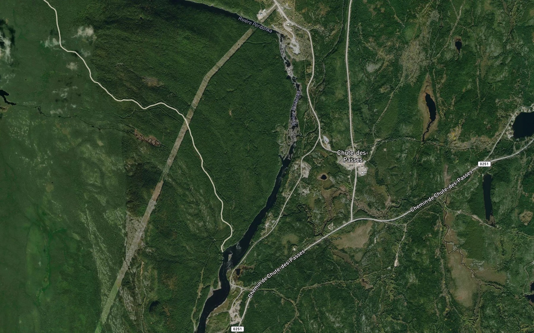 Satellite map of the Petite riviere Shipshaw