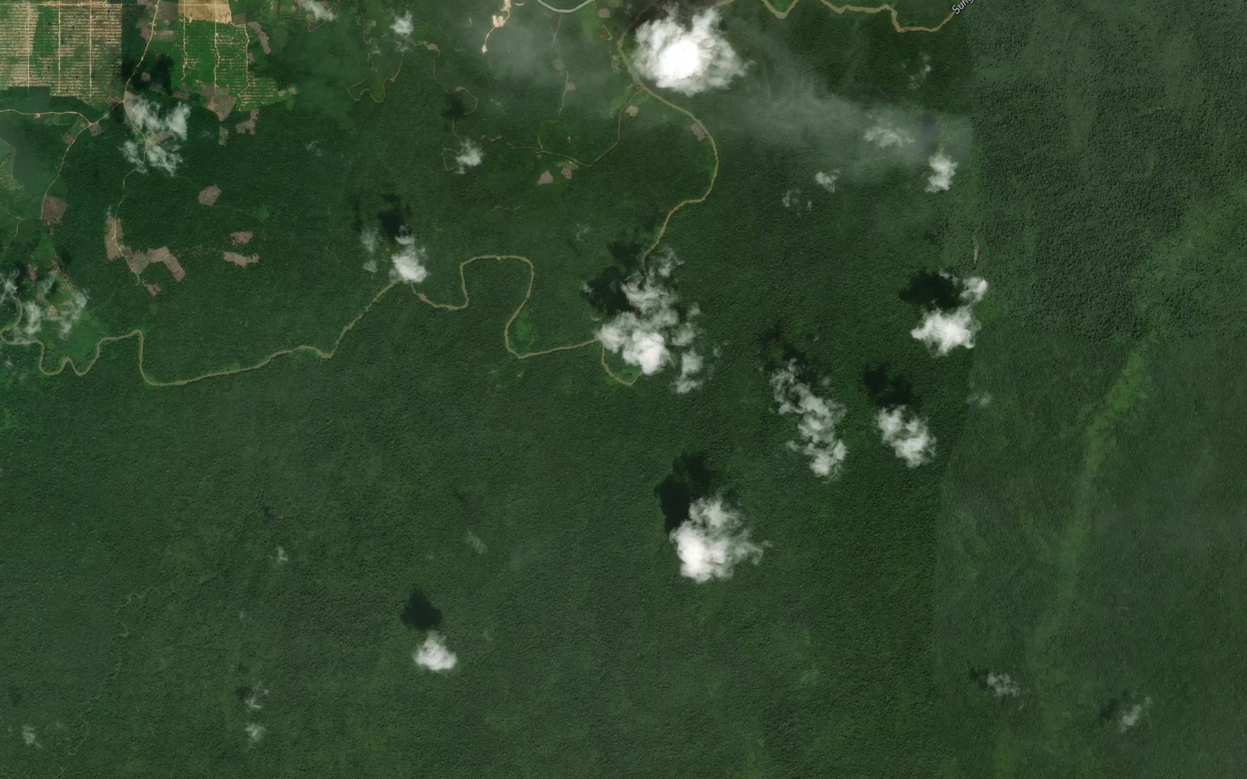 Satellite map of the Sungai Aroagelang