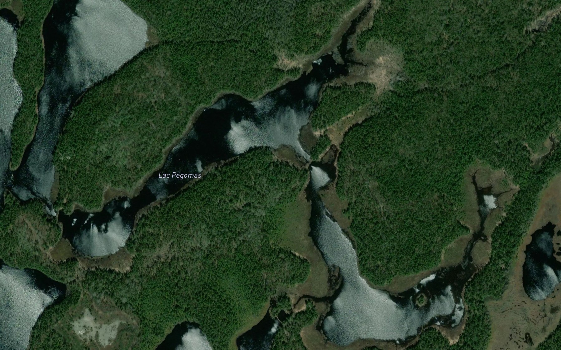 Satellite map of the Lac Pegomas