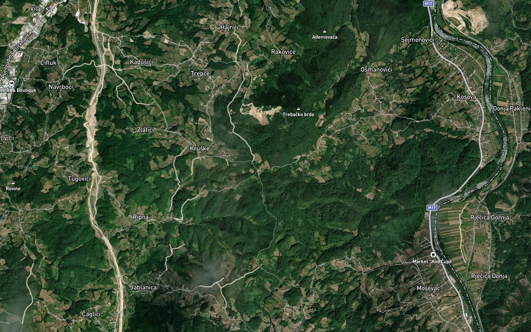 Satellite map of the Jahijina Voda