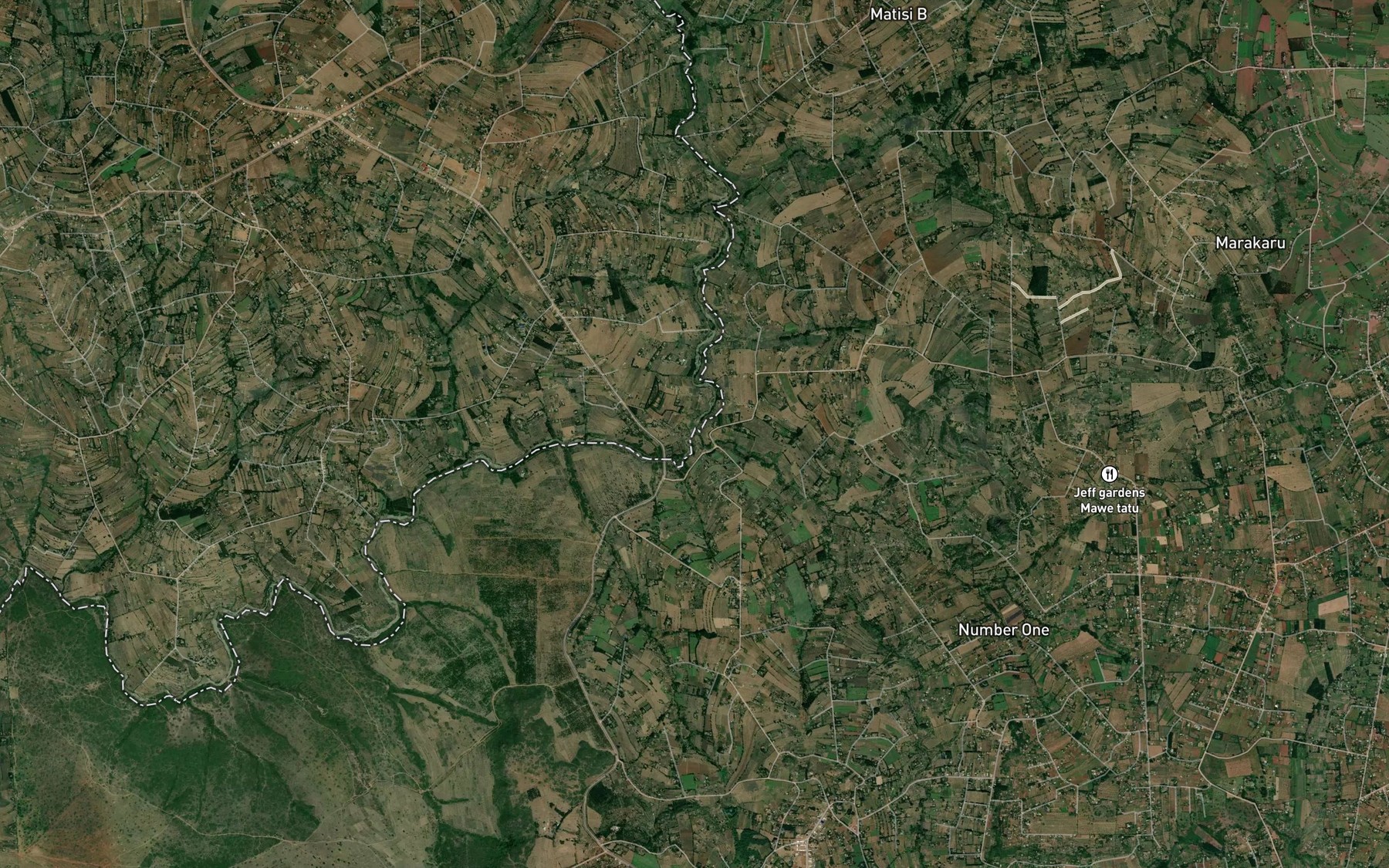 Satellite map of the Kipsangwe