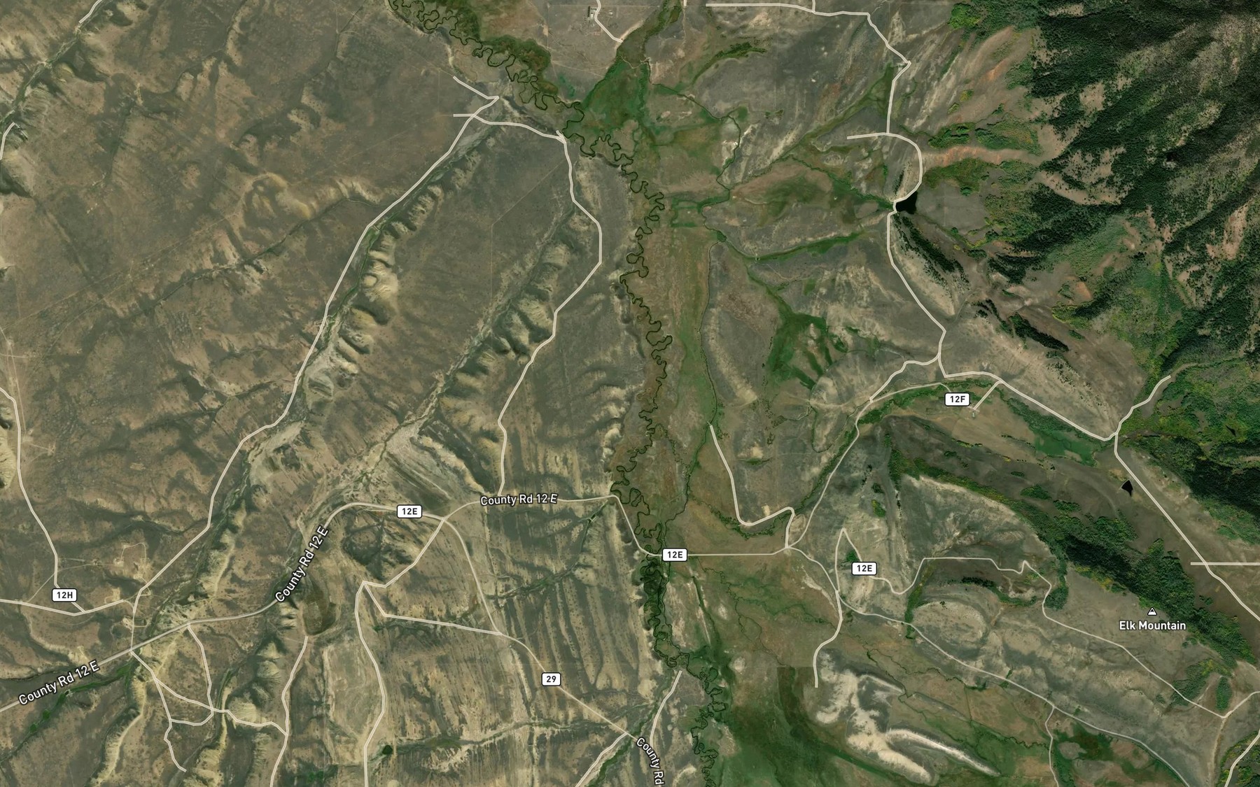 Satellite map of the Carpenter Ditch Number 1