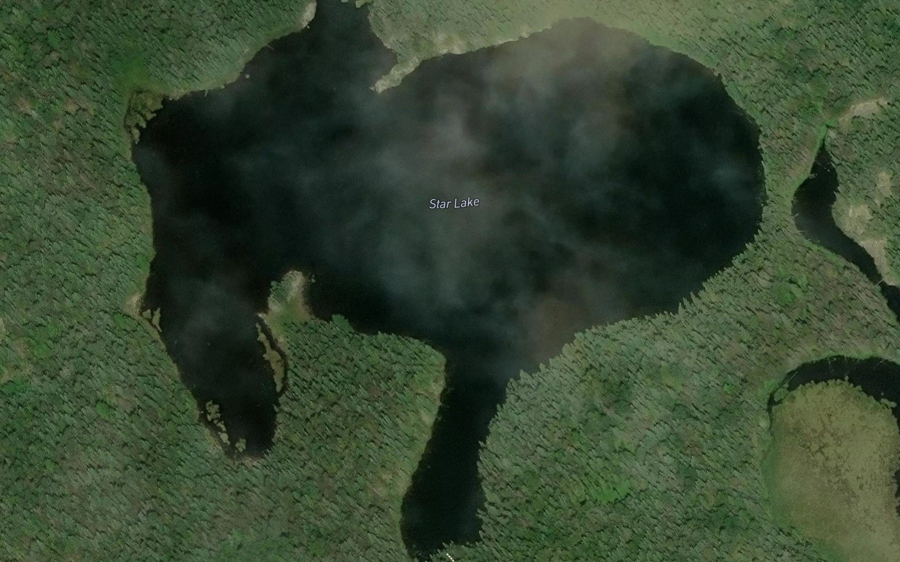Satellite map of the Star Lake