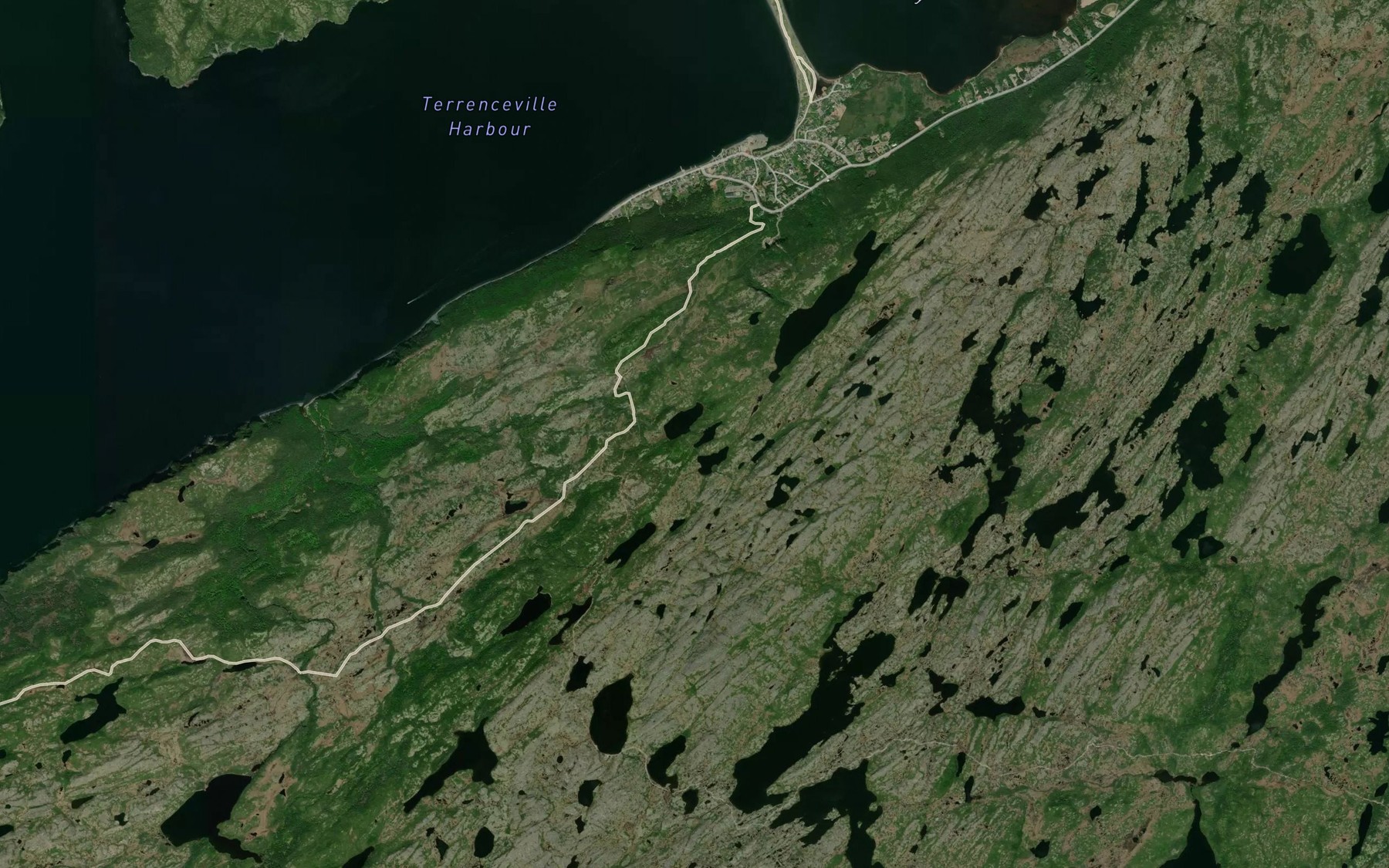 Satellite map of the Big Diver Pond