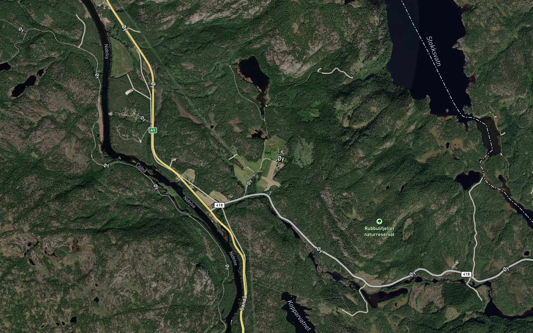 Satellite map of the Storbekk