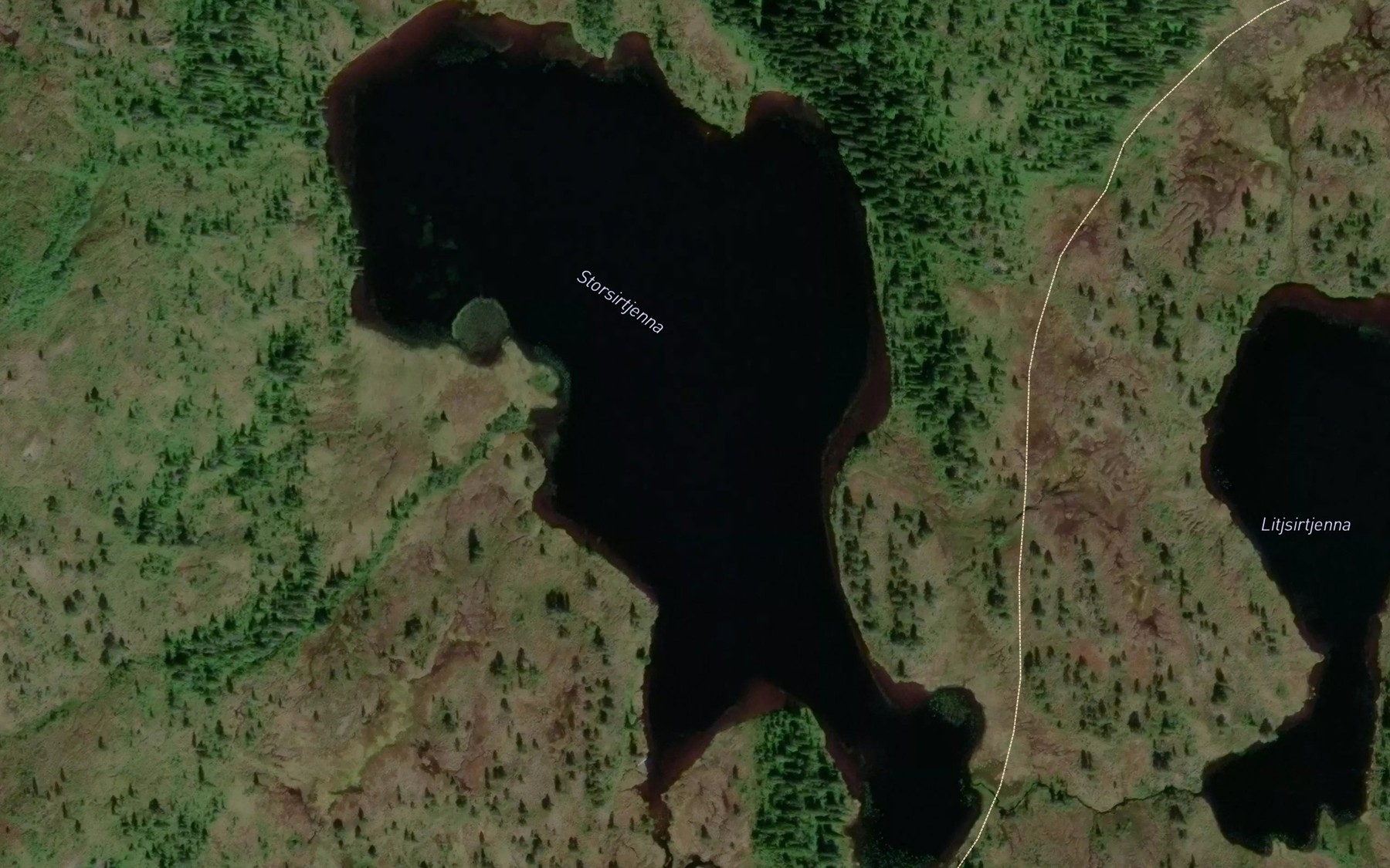 Satellite map of the Storsirtjenna