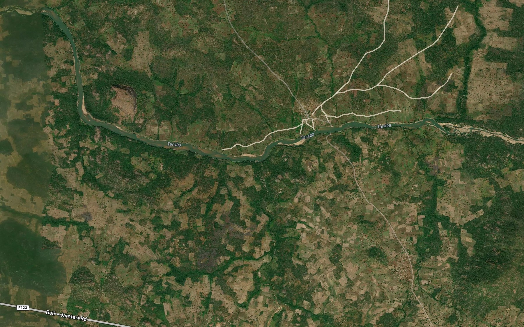 Satellite map of the River Turore