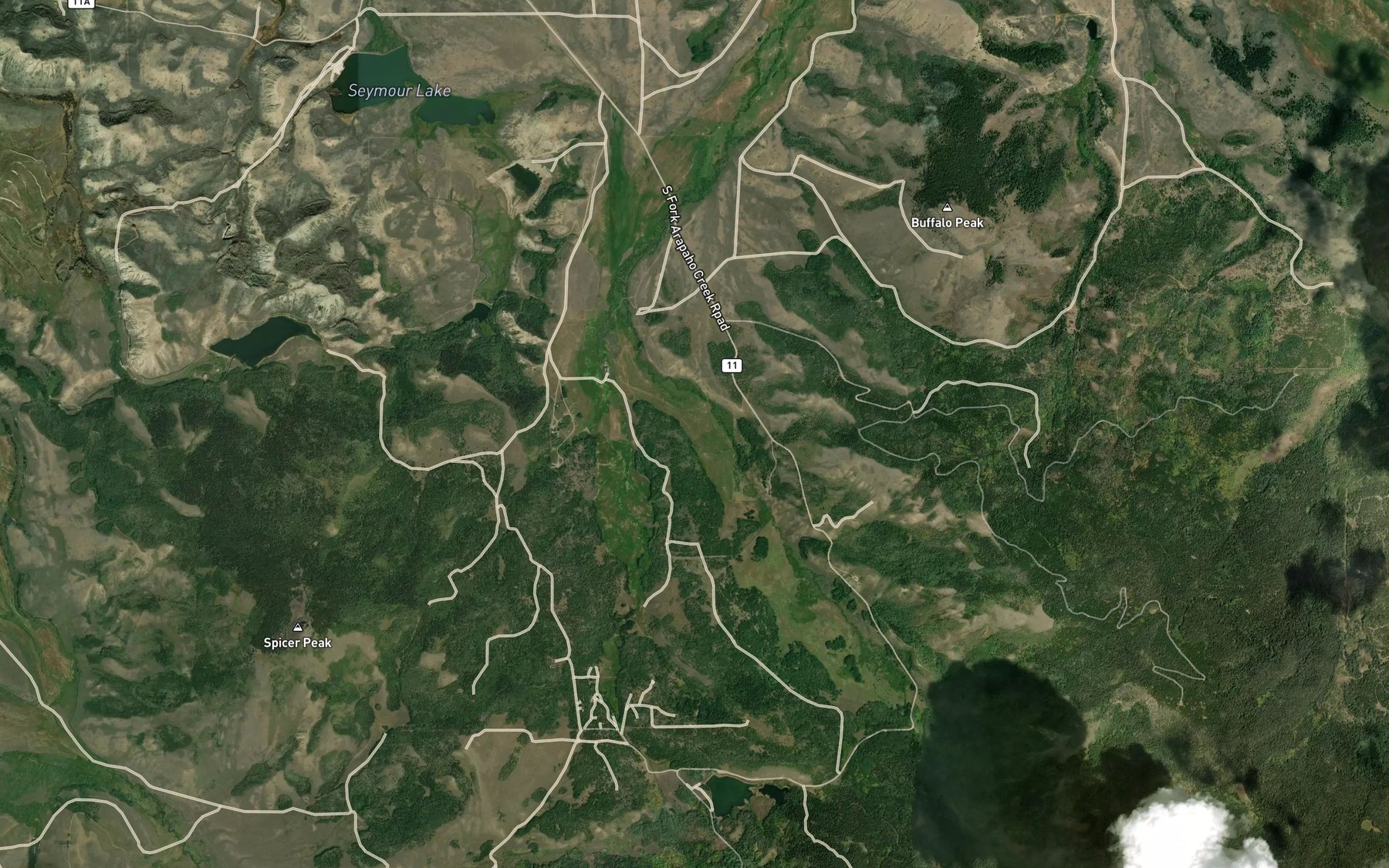 Satellite map of the Cochrane Ditch