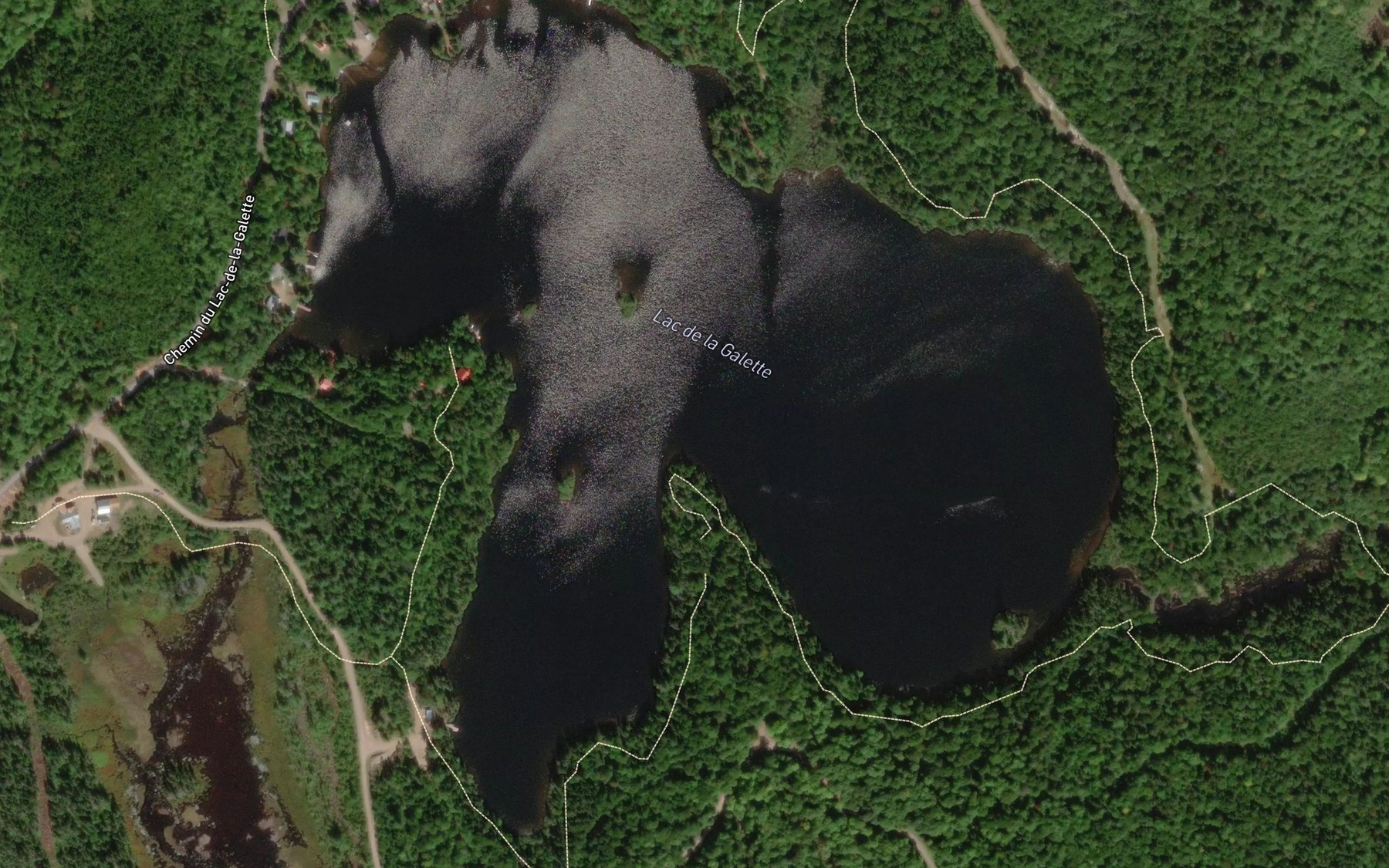 Satellite map of the Lac de la Galette