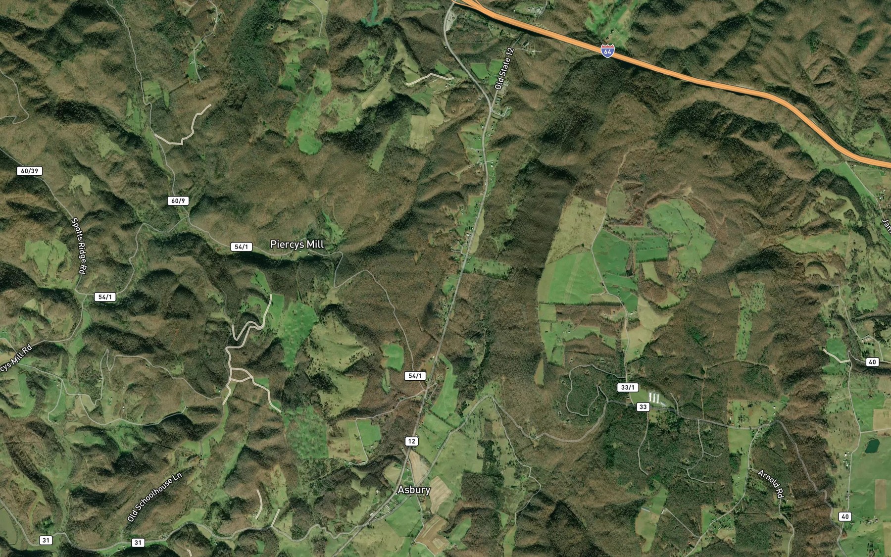 Satellite map of the Fuller Spring