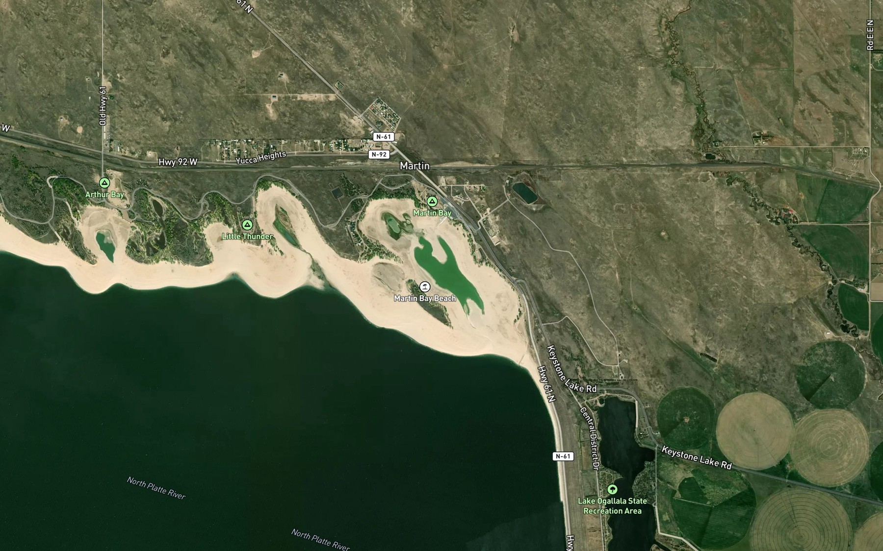 Satellite map of the Martin Bay