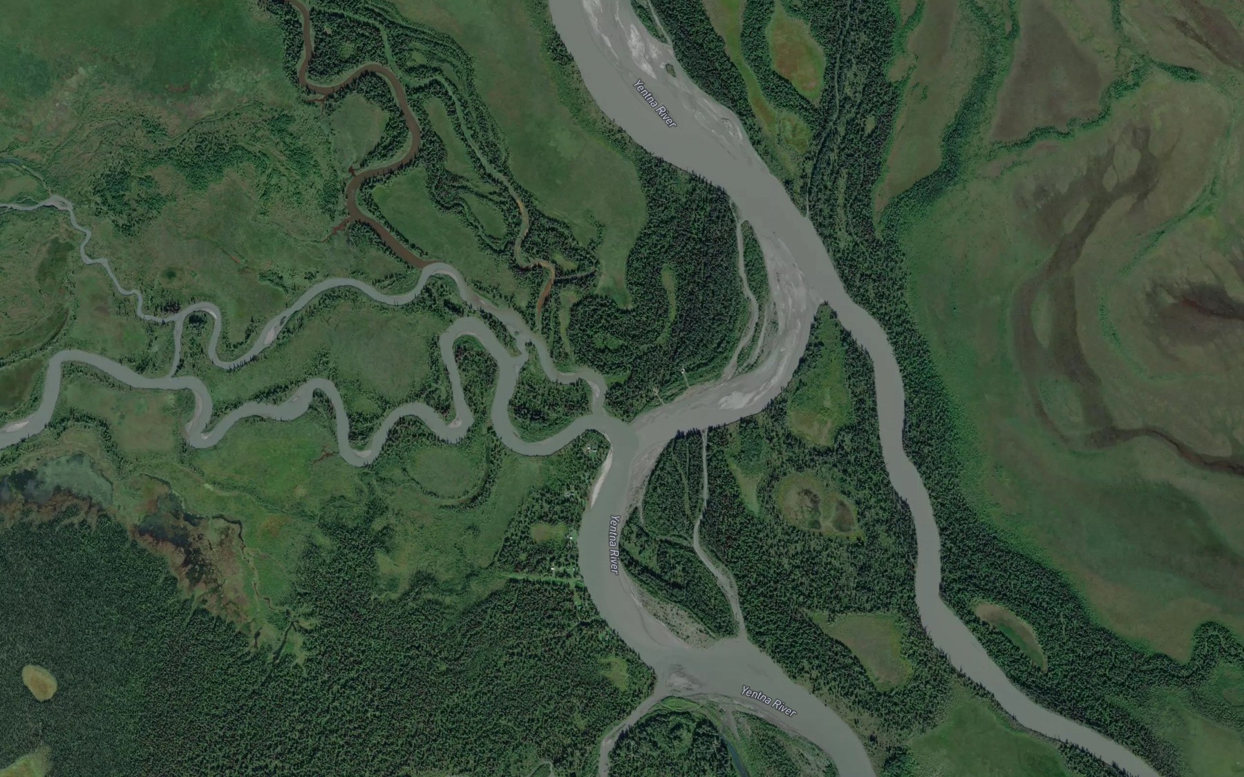 Satellite map of the Gagnan Creek