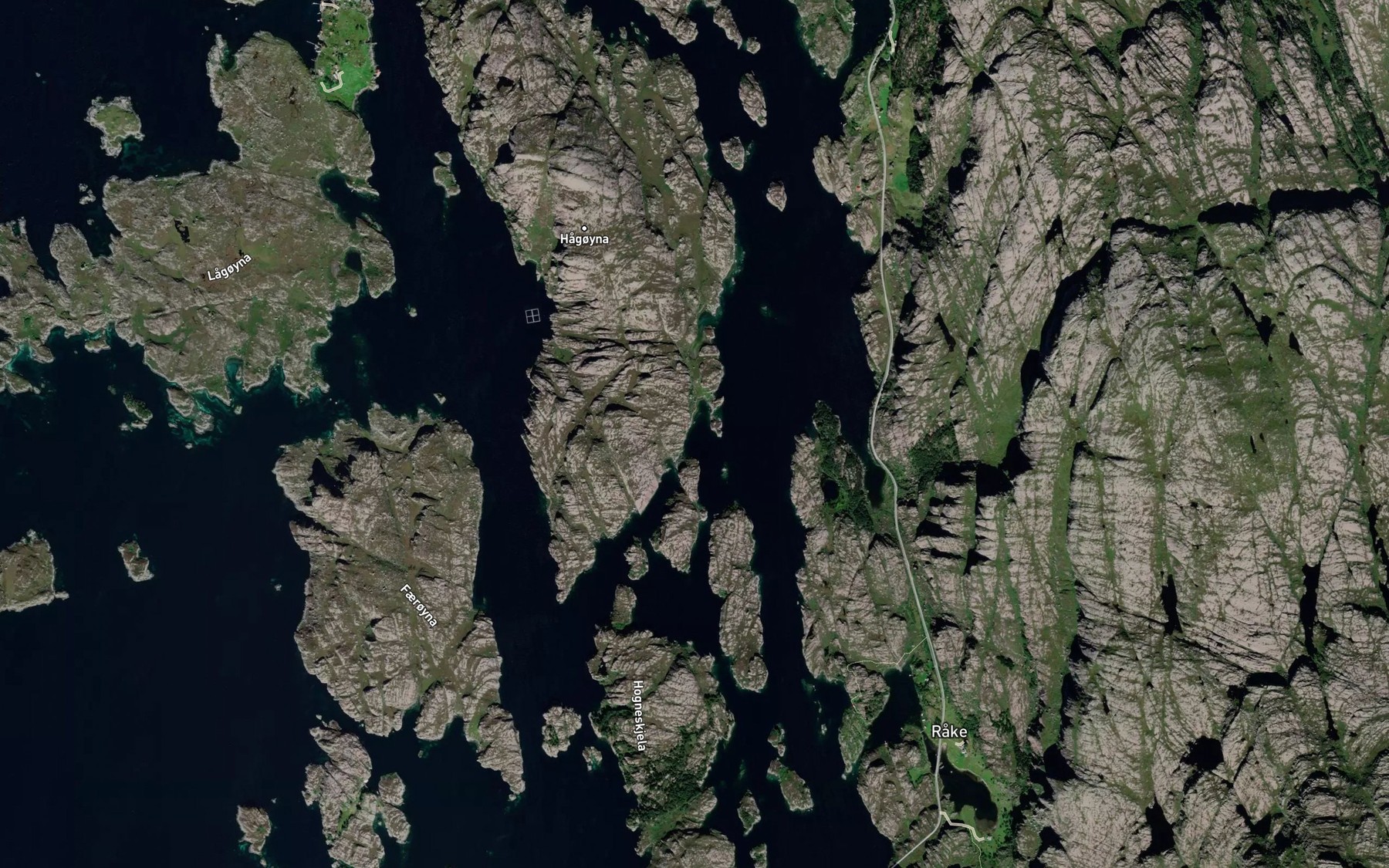 Satellite map of the Leirvika,s