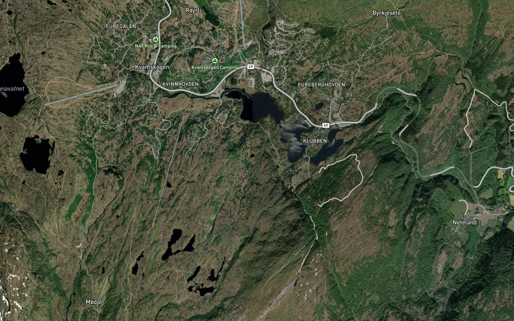 Satellite map of the Tverrbekken