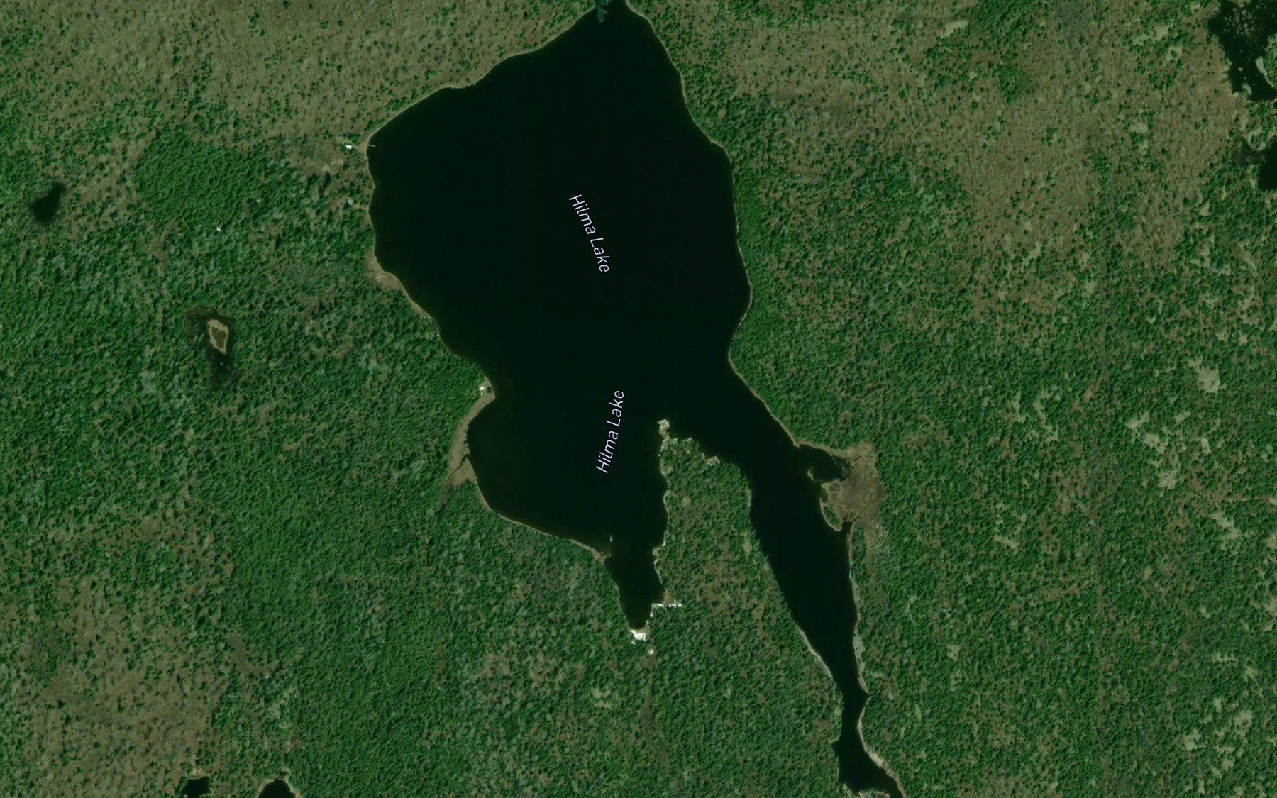 Satellite map of the Hilma Lake