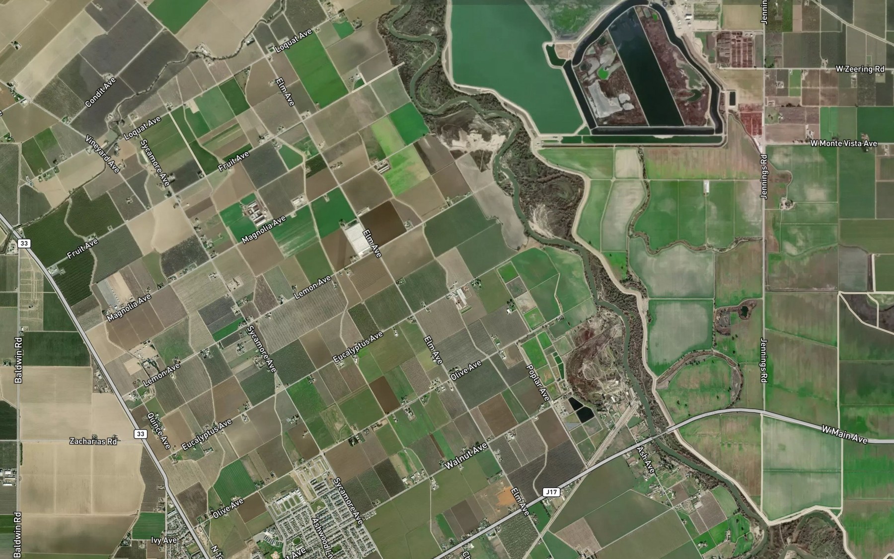 Satellite map of the Lateral A