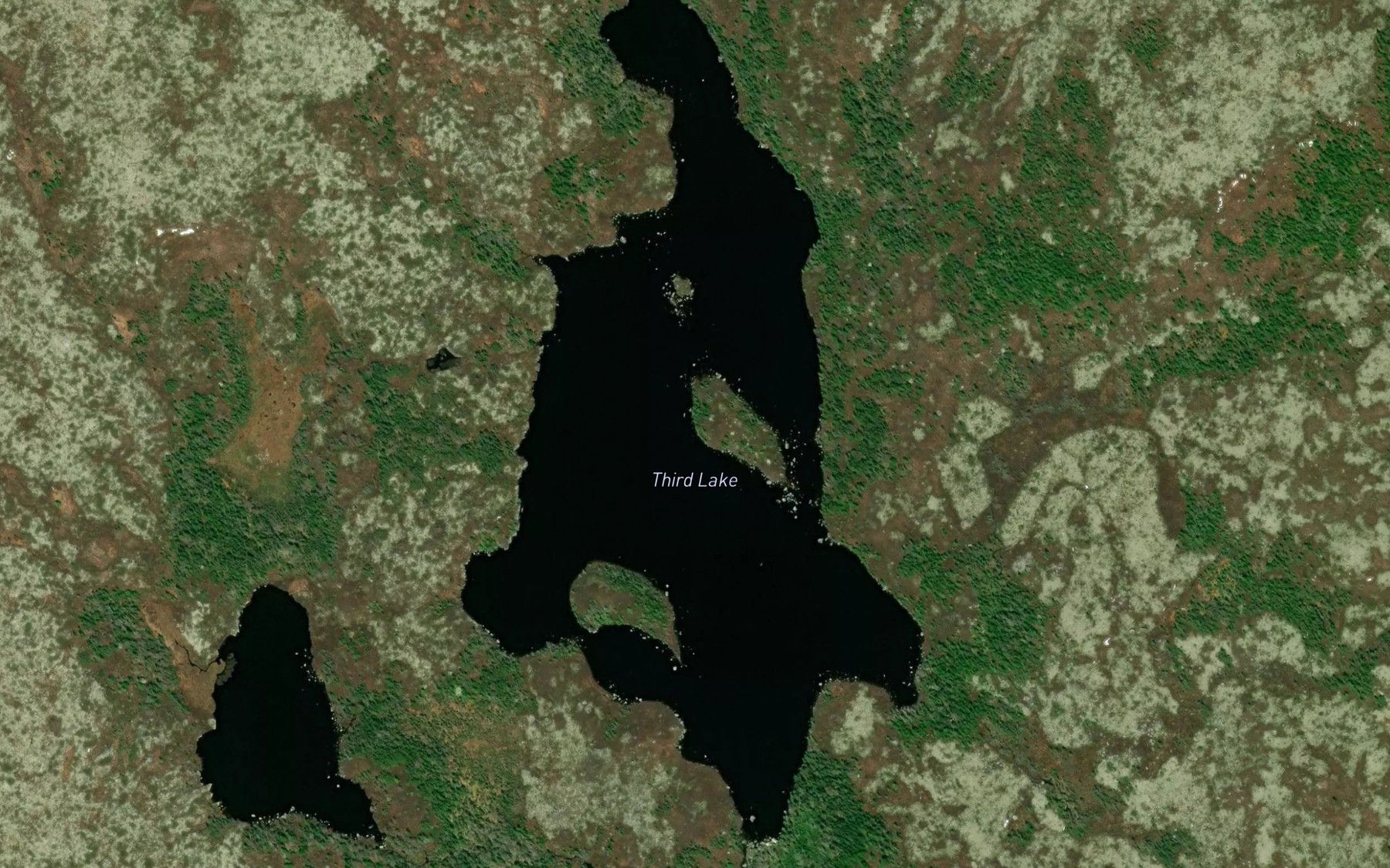 Satellite map of the Third Lake