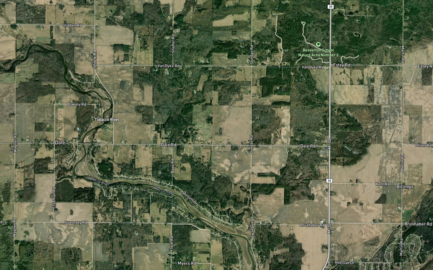 Satellite map of the Otgen Drain