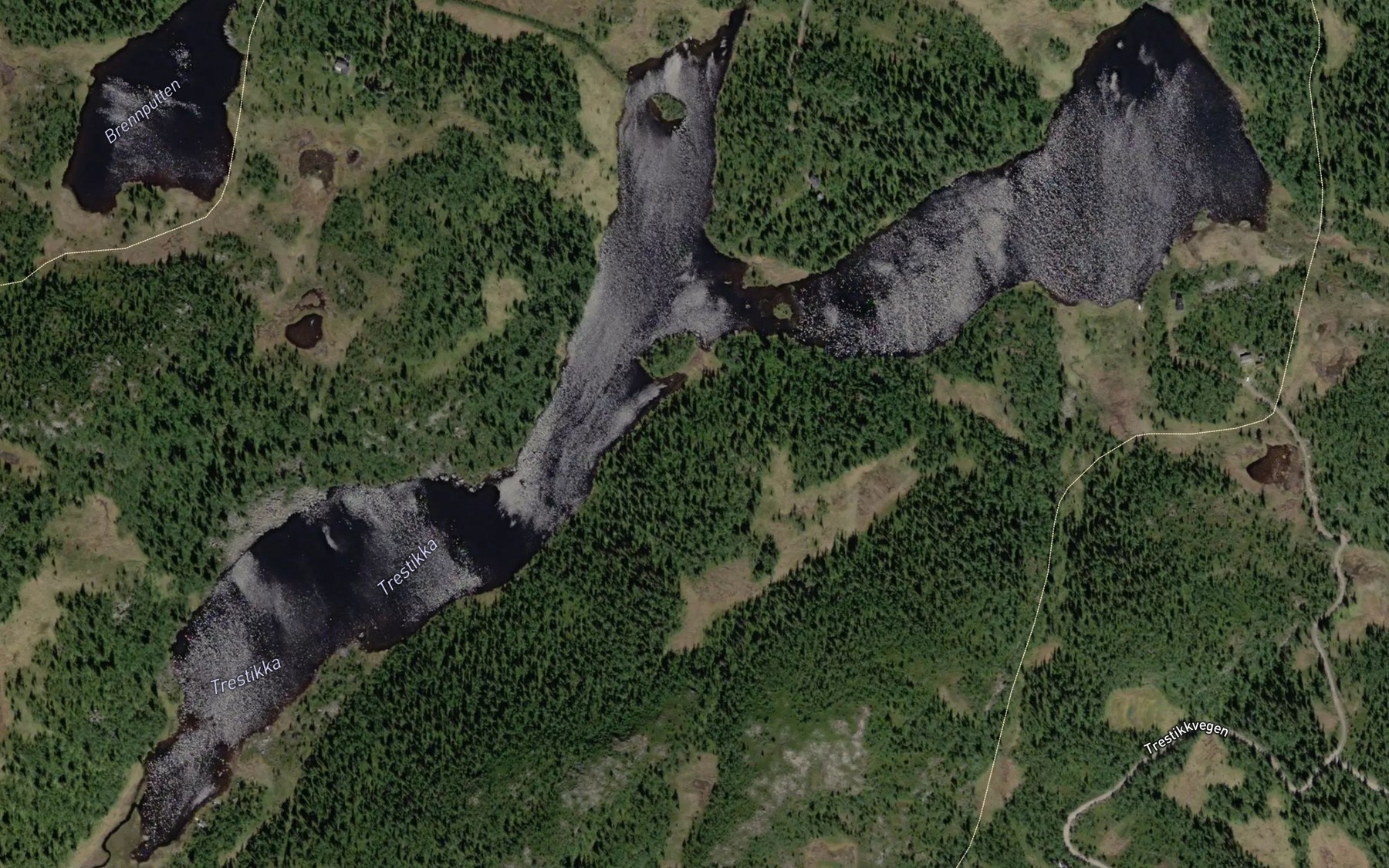Satellite map of the Trestikka