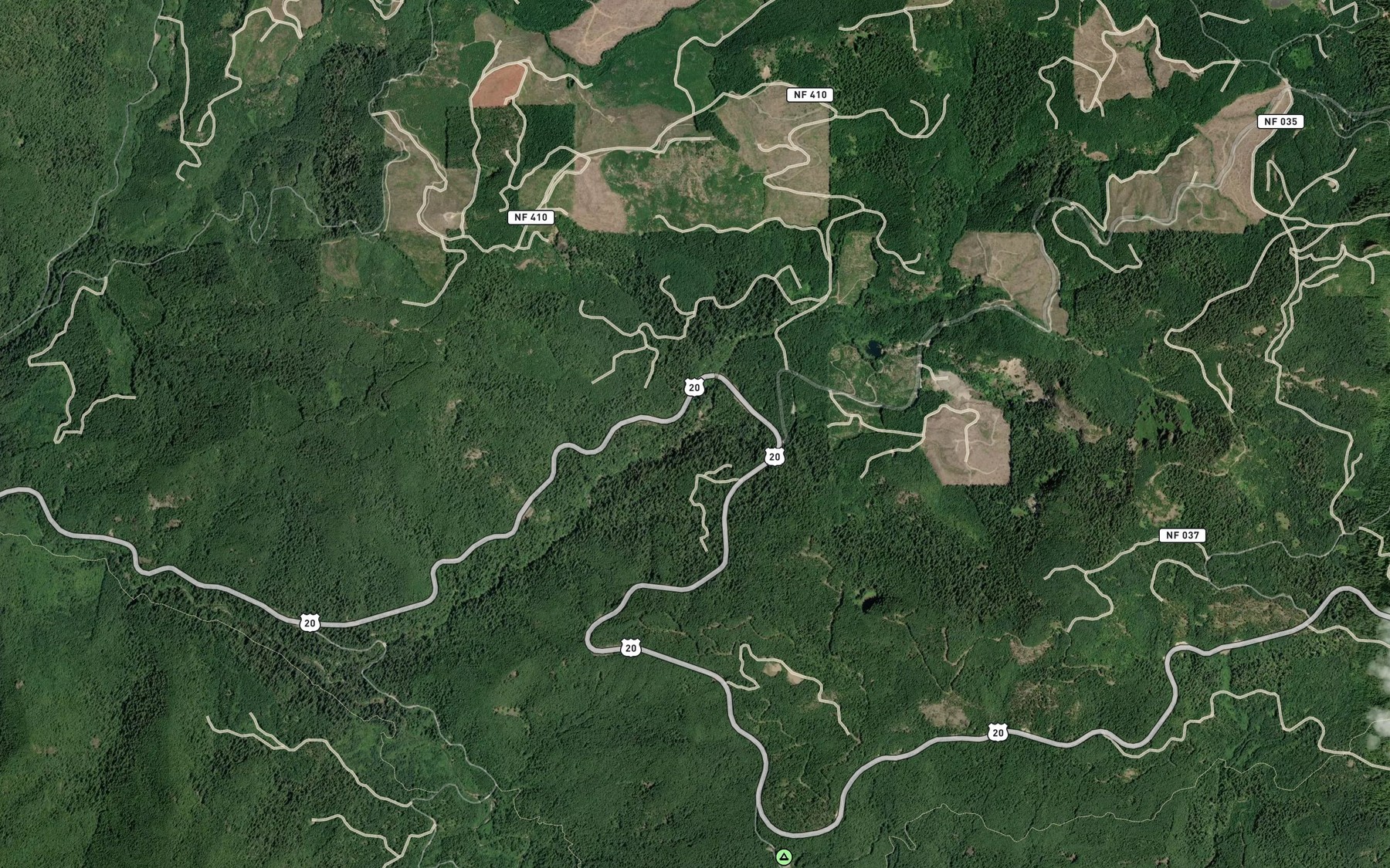Satellite map of the Ram Creek