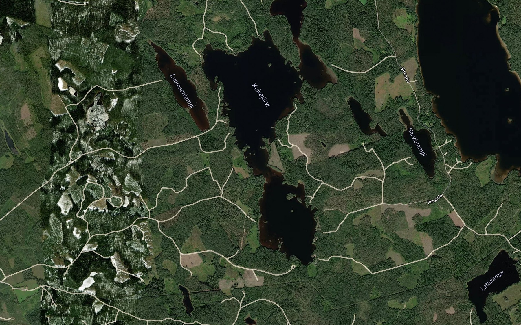 Satellite map of the Ruokosalmi